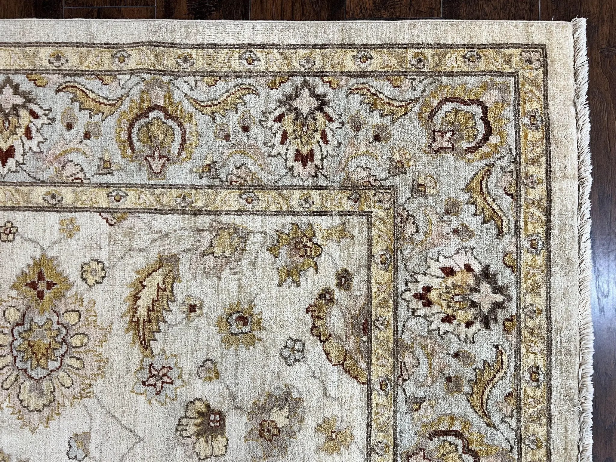 Peshawar Rug 8x10, Oushak Rug, Neutral Colors Hand Knotted Farmhouse Rug by Jewel Rugs