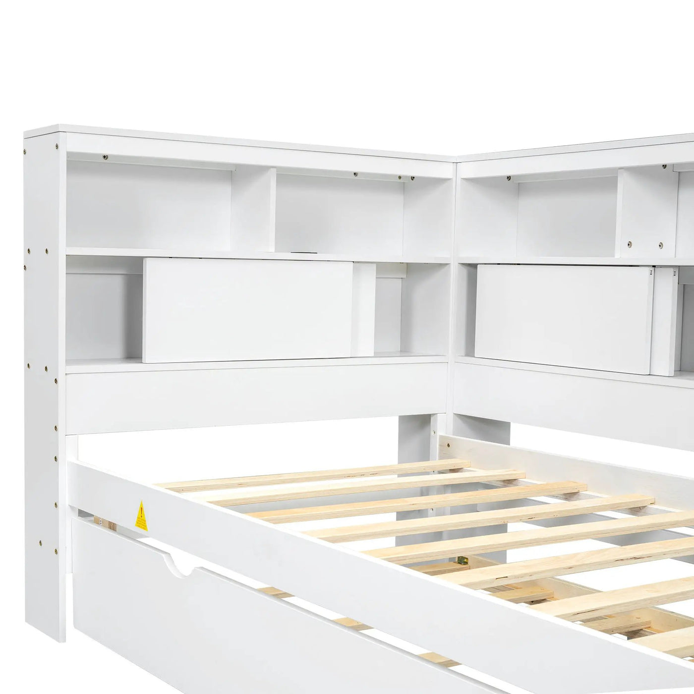 Daybed With Storage Shelves, USB Charging, And Trundle Bed by Unique Piece Furniture