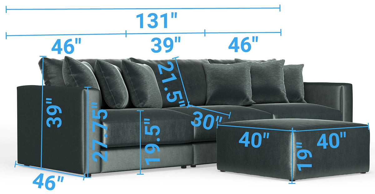 Remington - Modular Sofa And Cocktail Ottoman - Pine, photo 11 of 28