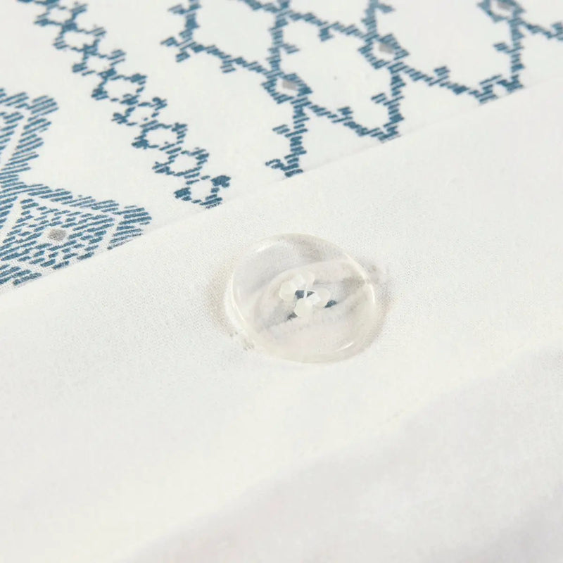 King/Cal King Cotton Printed Duvet Cover Set with Chenille by HouseOfZazla