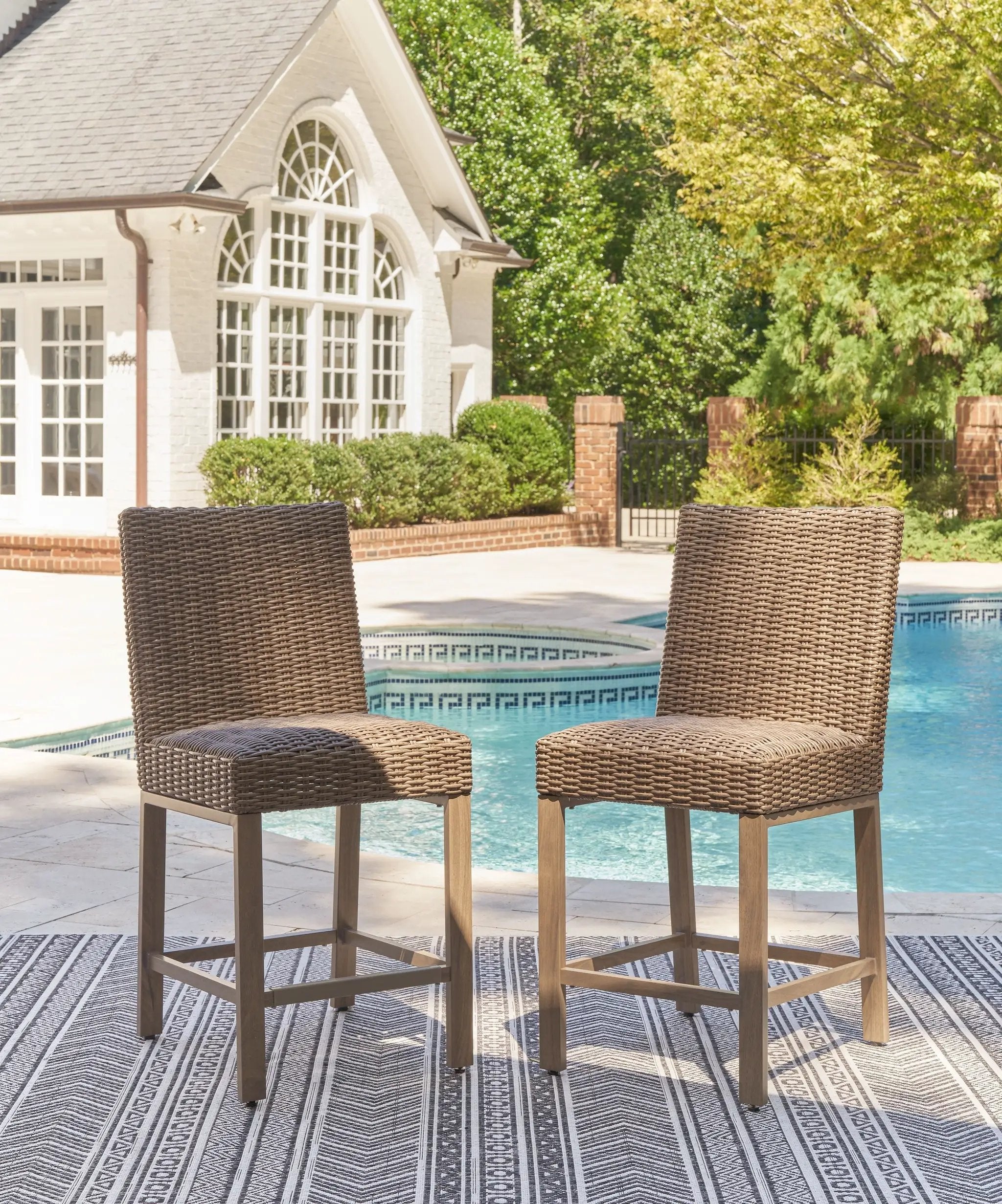 Walton Bridge - Barstool (Set of 2) - Driftwood by Unique Piece Furniture