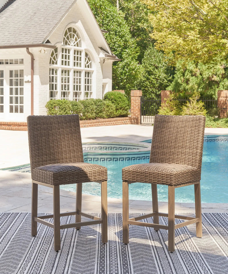 Walton Bridge - Barstool (Set of 2) - Driftwood by Unique Piece Furniture