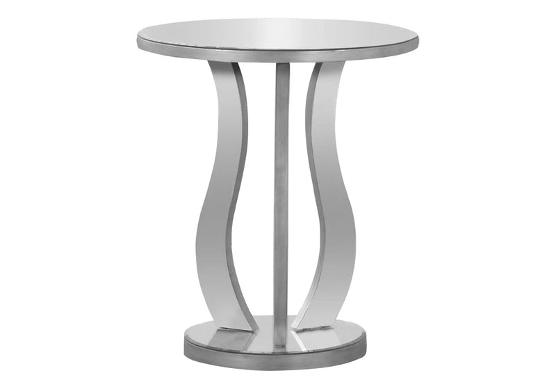 Accent Table, Side Mirror, Transitional - Silver by Unique Piece Furniture