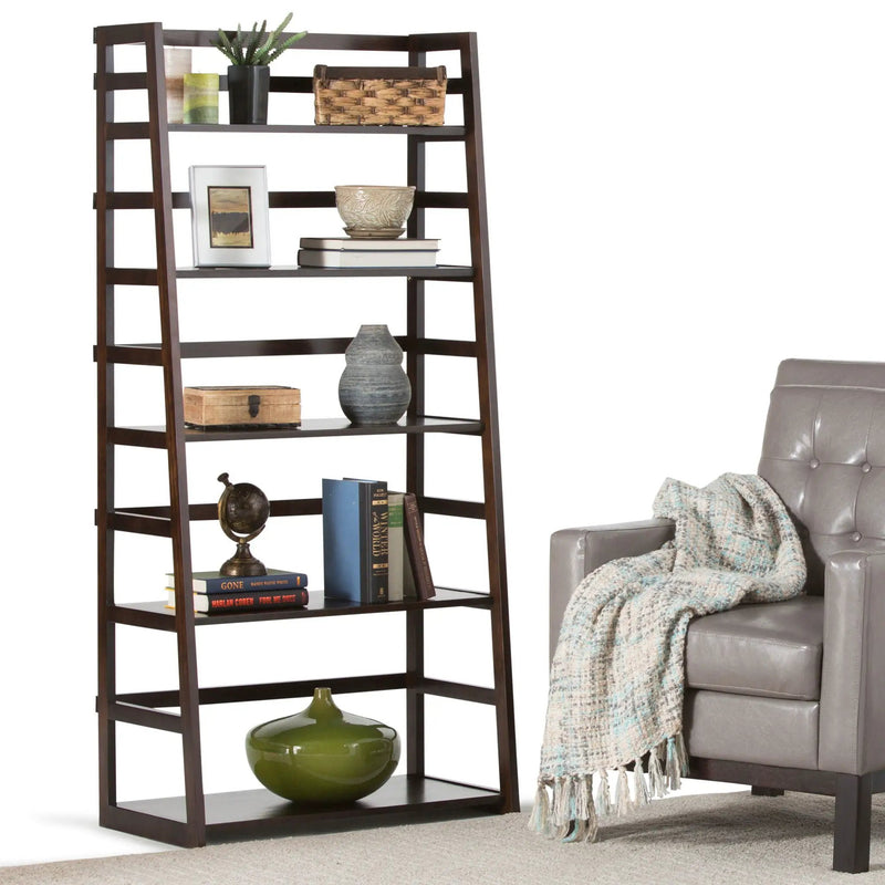 Acadian - Handcrafted Ladder Shelf Bookcase by Unique Piece Furniture