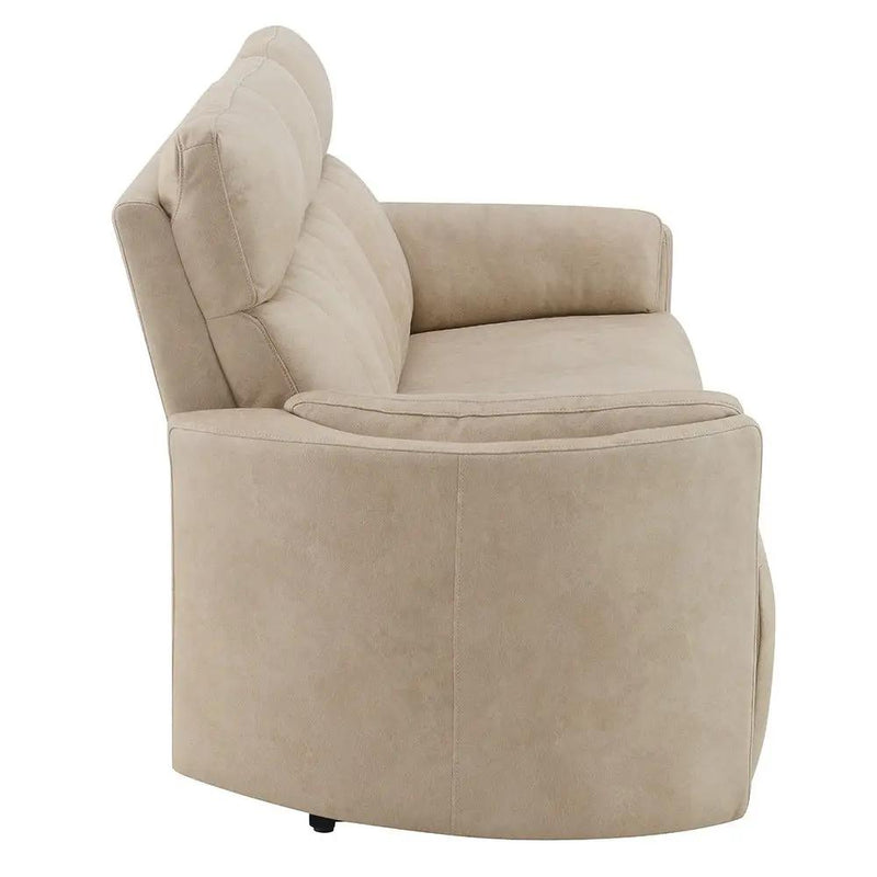Elison - Motion Sofa - Dark Beige Polish Microfiber by Unique Piece Furniture