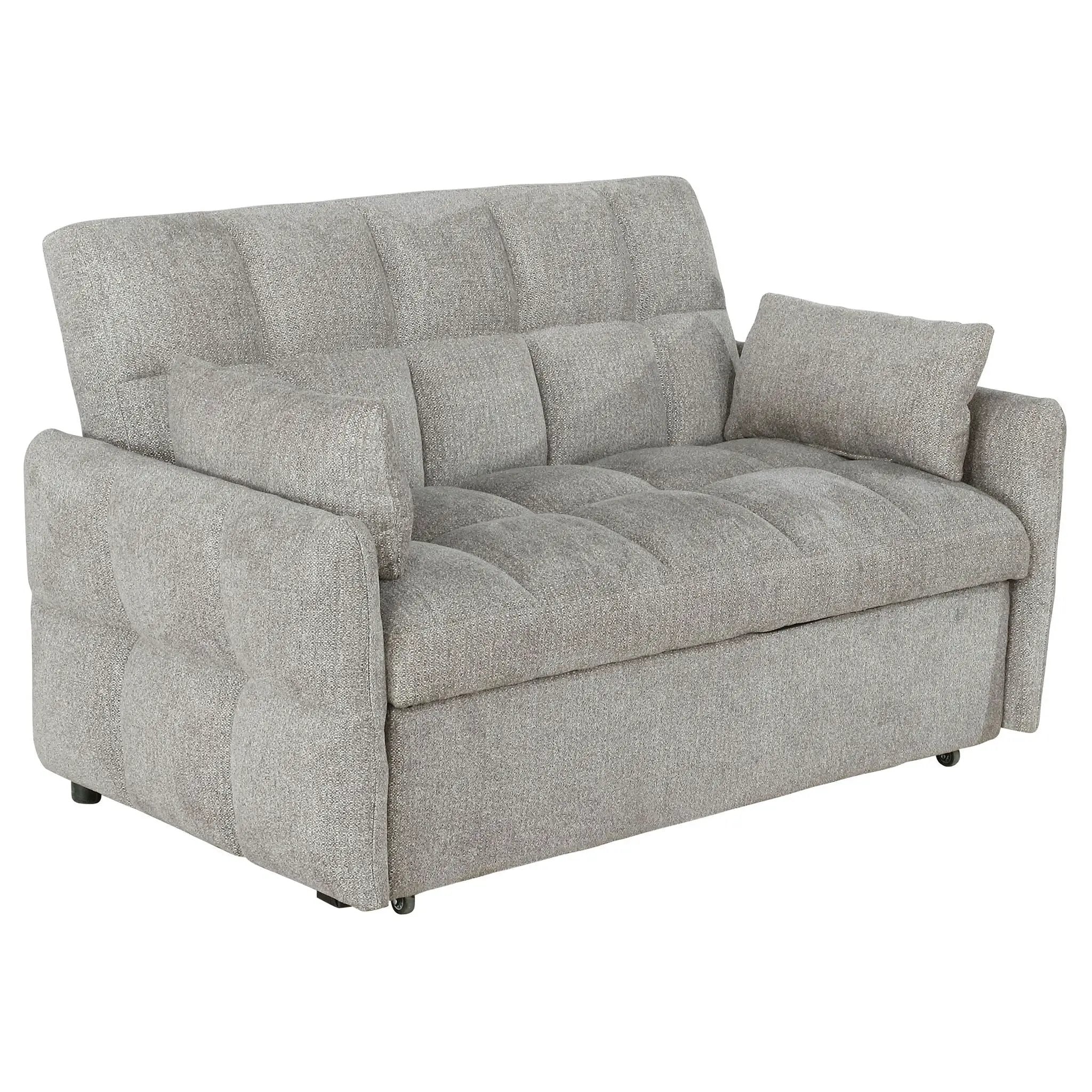 Cotswold Upholstered Convertible Sleeper Sofa Bed Light Grey by Unique Piece Furniture