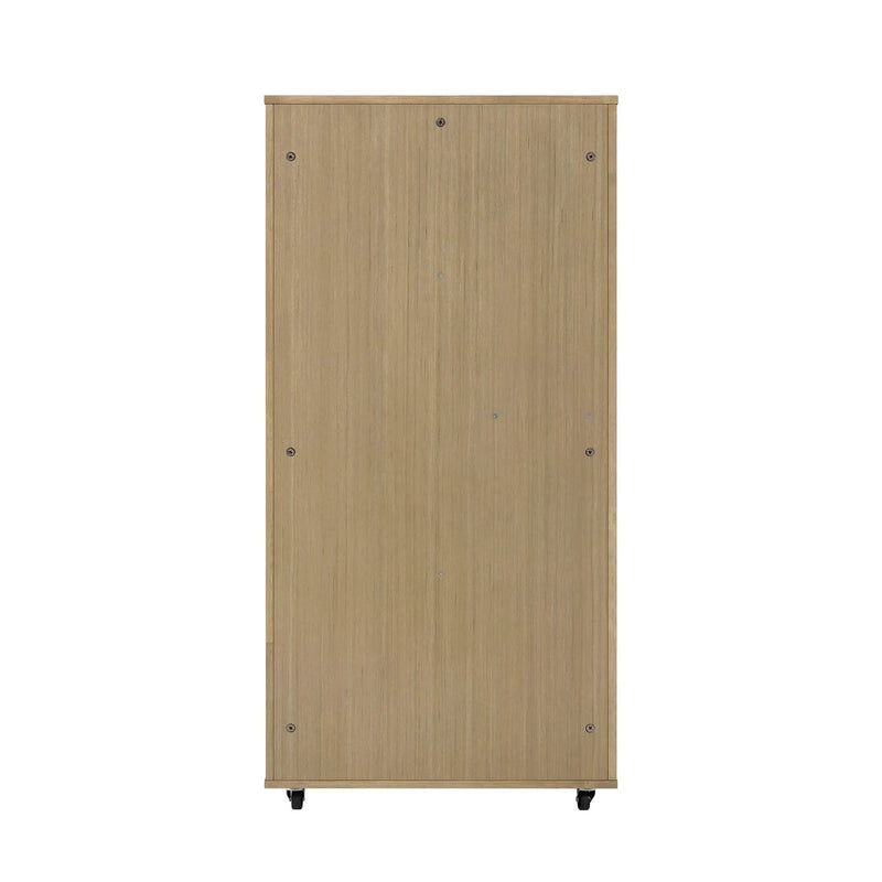 Basia Rubber Wood Cat Cabinet with Wheels by HouseOfZazla