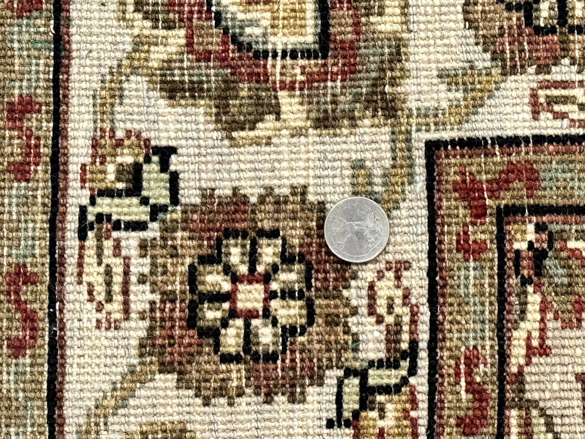 Pak Persian Rug 4x6, Floral Allover Vintage Oriental Carpet, Handmade Wool Rug by Jewel Rugs