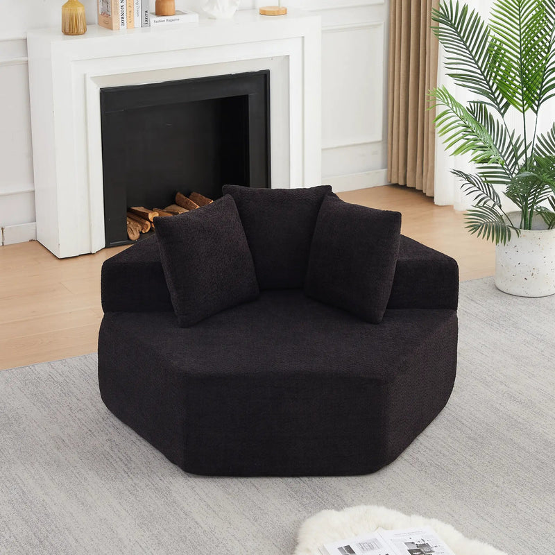 54-inch Modern-style Hexagonal Single Lounge Chair by HouseOfZazla