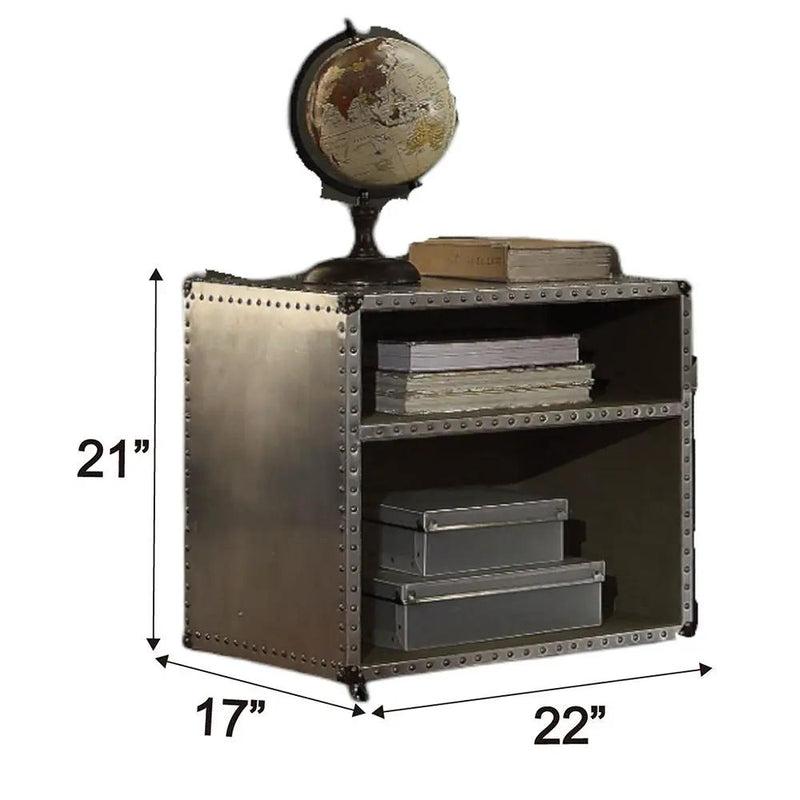 Brancaster - Nightstand With USB - Aluminum by Unique Piece Furniture