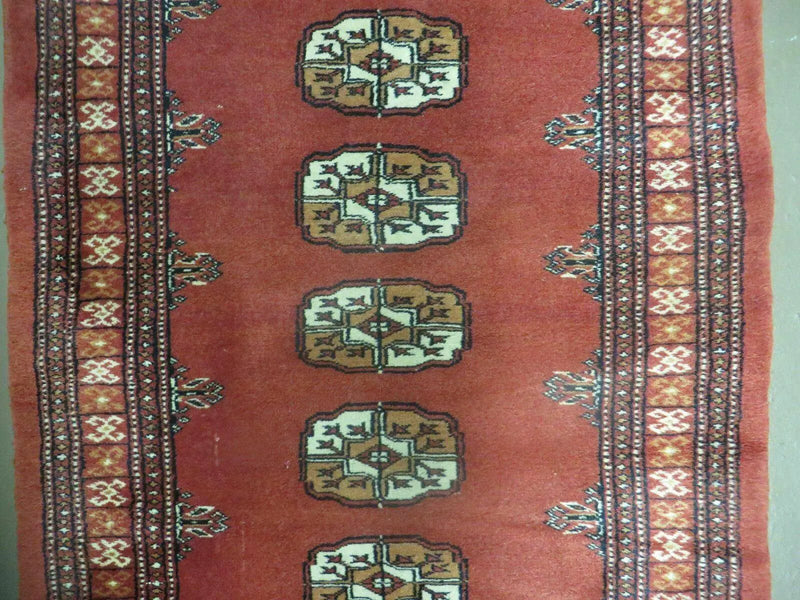 2' 8" X 10' Vintage Handmade Bokhara Turkoman Pakistani Wool Runner Rug Nice by Jewel Rugs