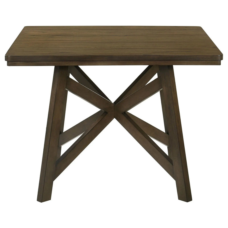 Canfield 47-inch Square Counter Height Dining Table Brown by Unique Piece Furniture