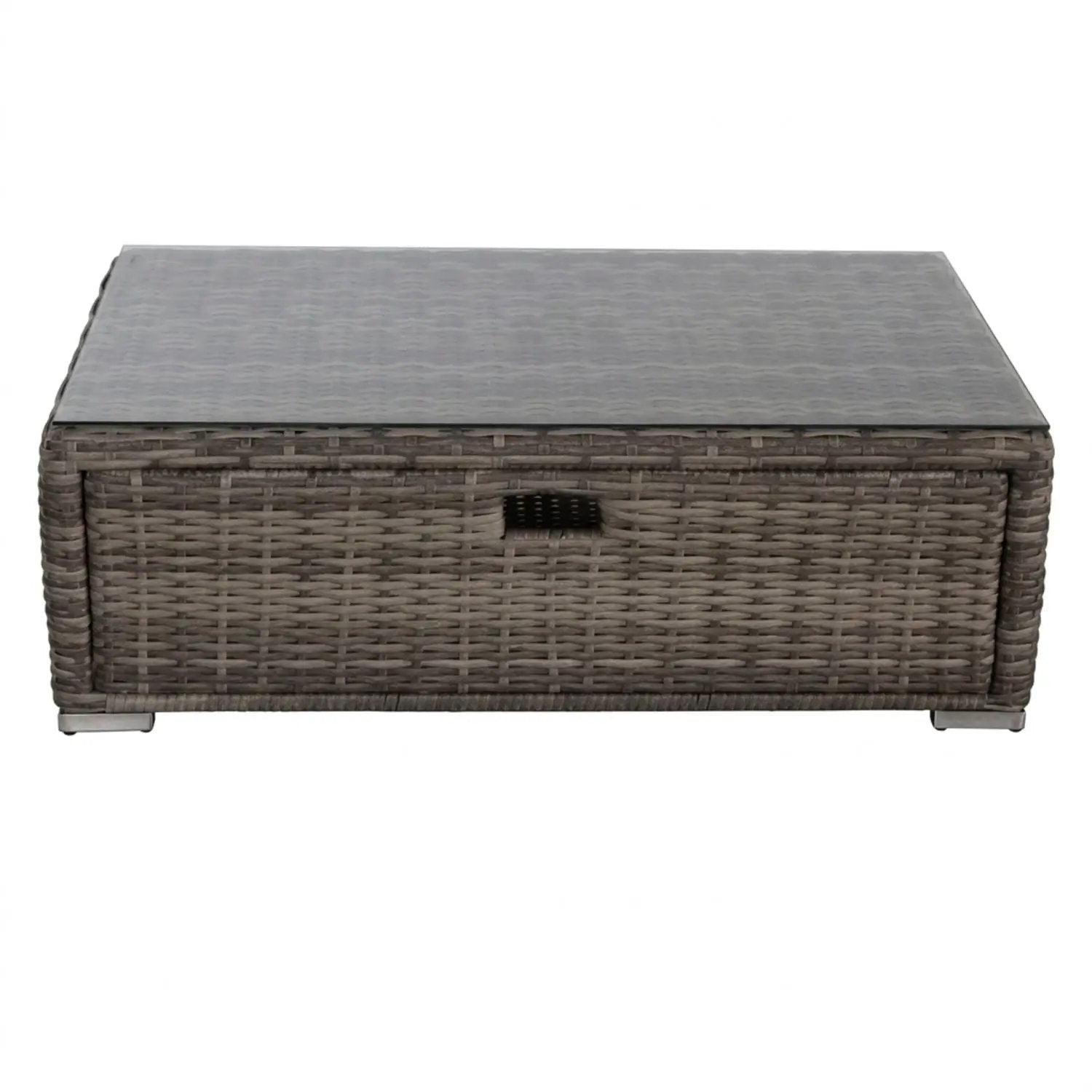 Glass Outdoor Coffee Table - Gray Mix by HouseOfZazla