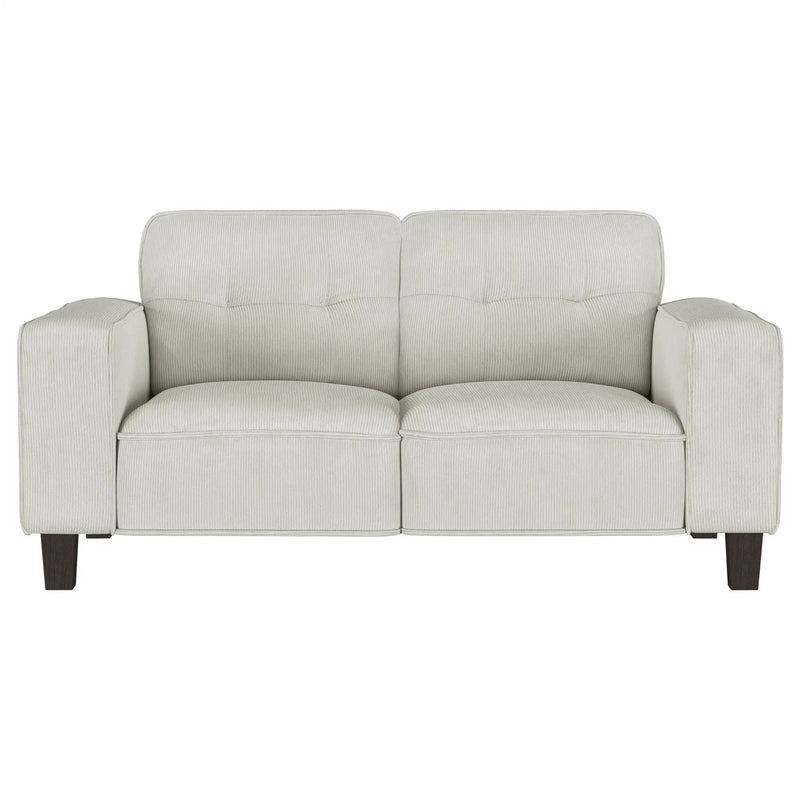 Xana - Track Arm Tufted Loveseat - Greige