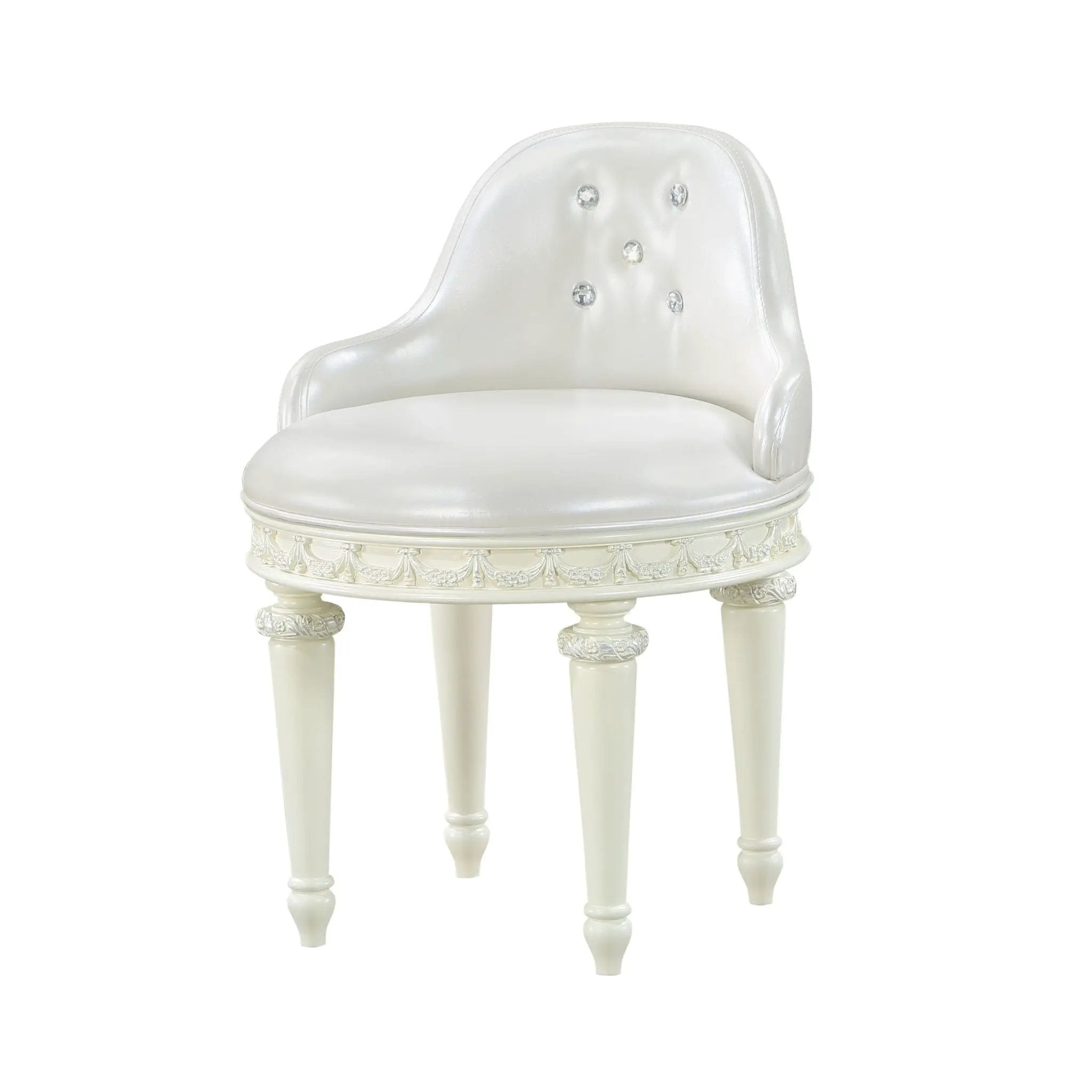 Dorothy - Vanity Chair With Swivel Chair Only - Ivory by Unique Piece Furniture