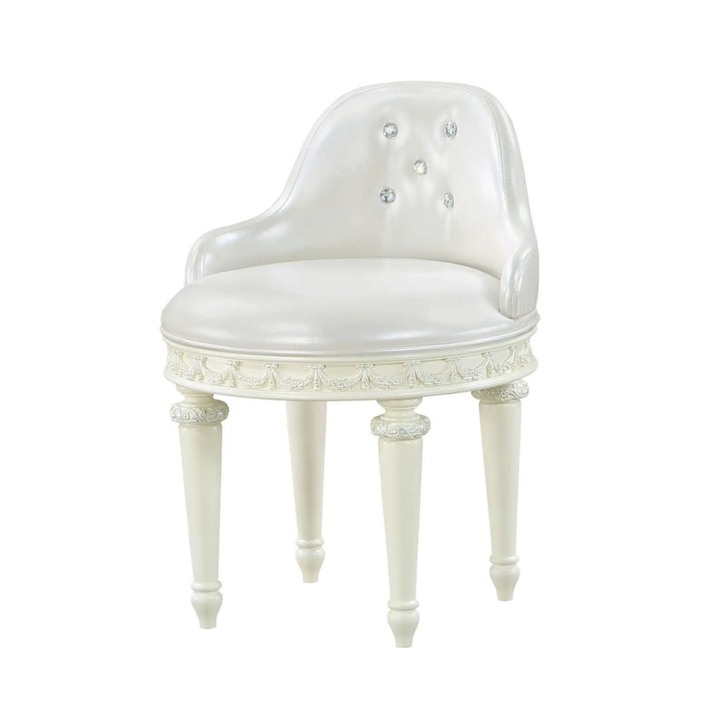 Dorothy - Vanity Chair With Swivel Chair Only - Ivory by HouseOfZazla