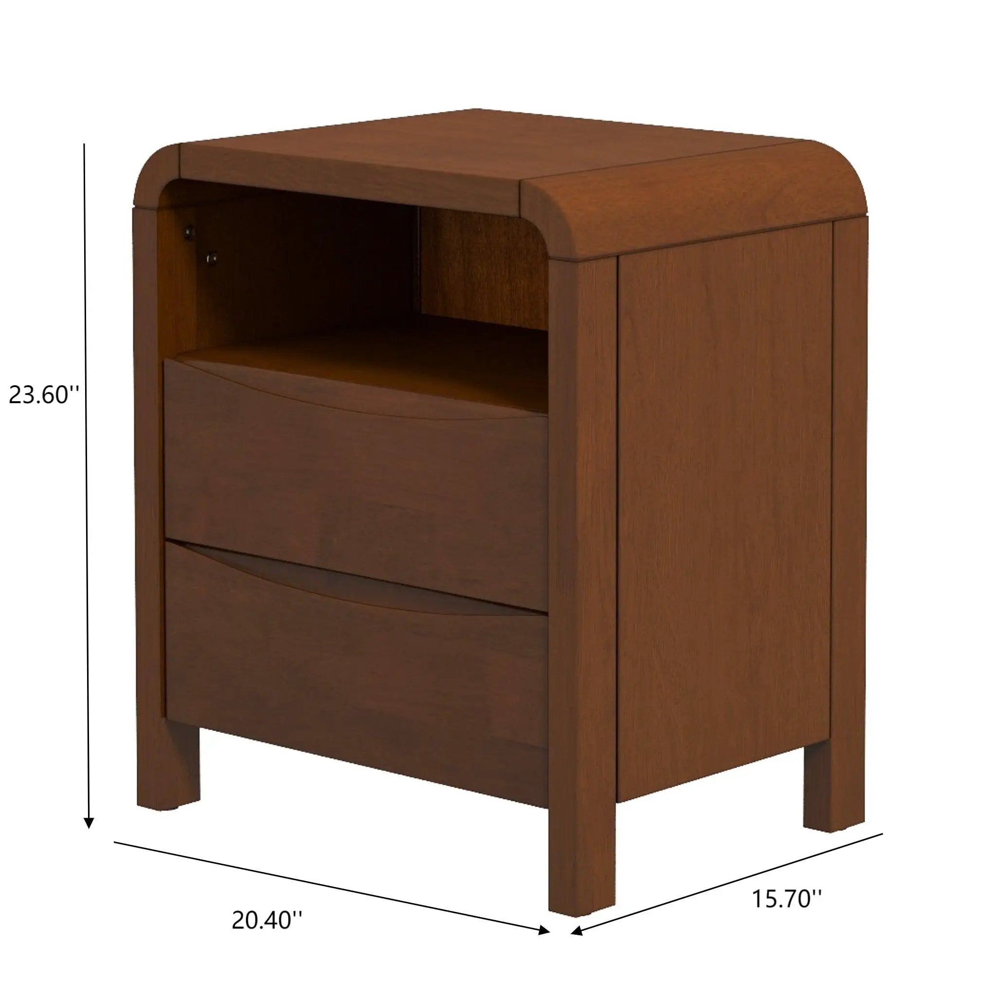 Lionel - Nightstand 2 Drawer - Brown by Unique Piece Furniture
