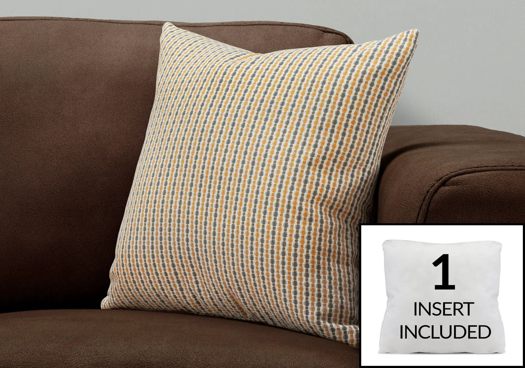 Pillows, Square, Insert Included, Decorative Throw, Hypoallergenic by Unique Piece Furniture