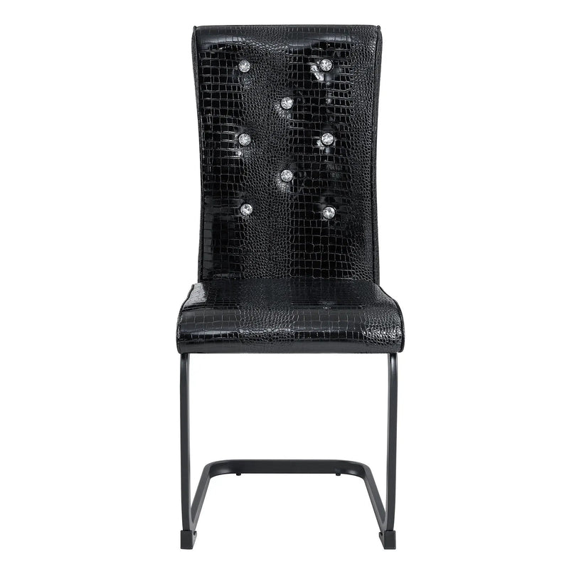 Alligator Skin Upholstered Dining Chairs