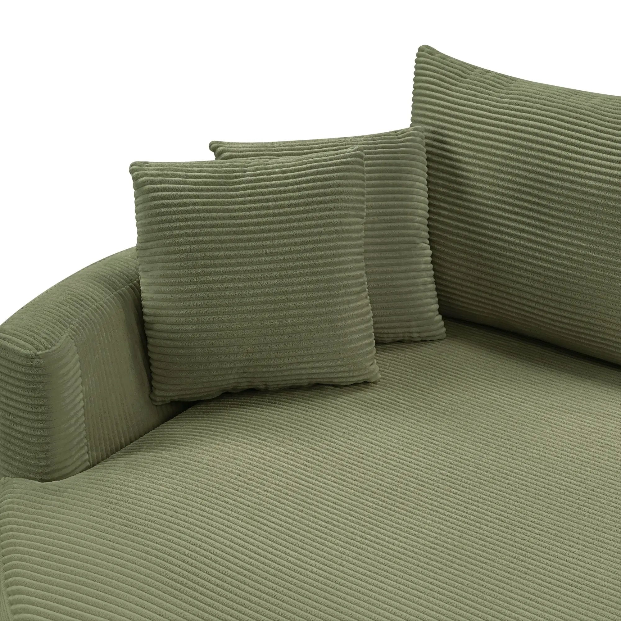 Oversized Double Chaise Lounge Sofa With USB Ports