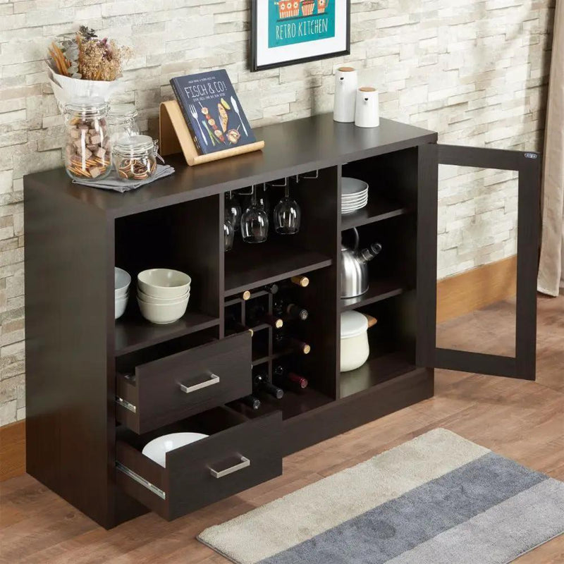 Hazen - 33" Wine Cabinet - Espresso by Unique Piece Furniture