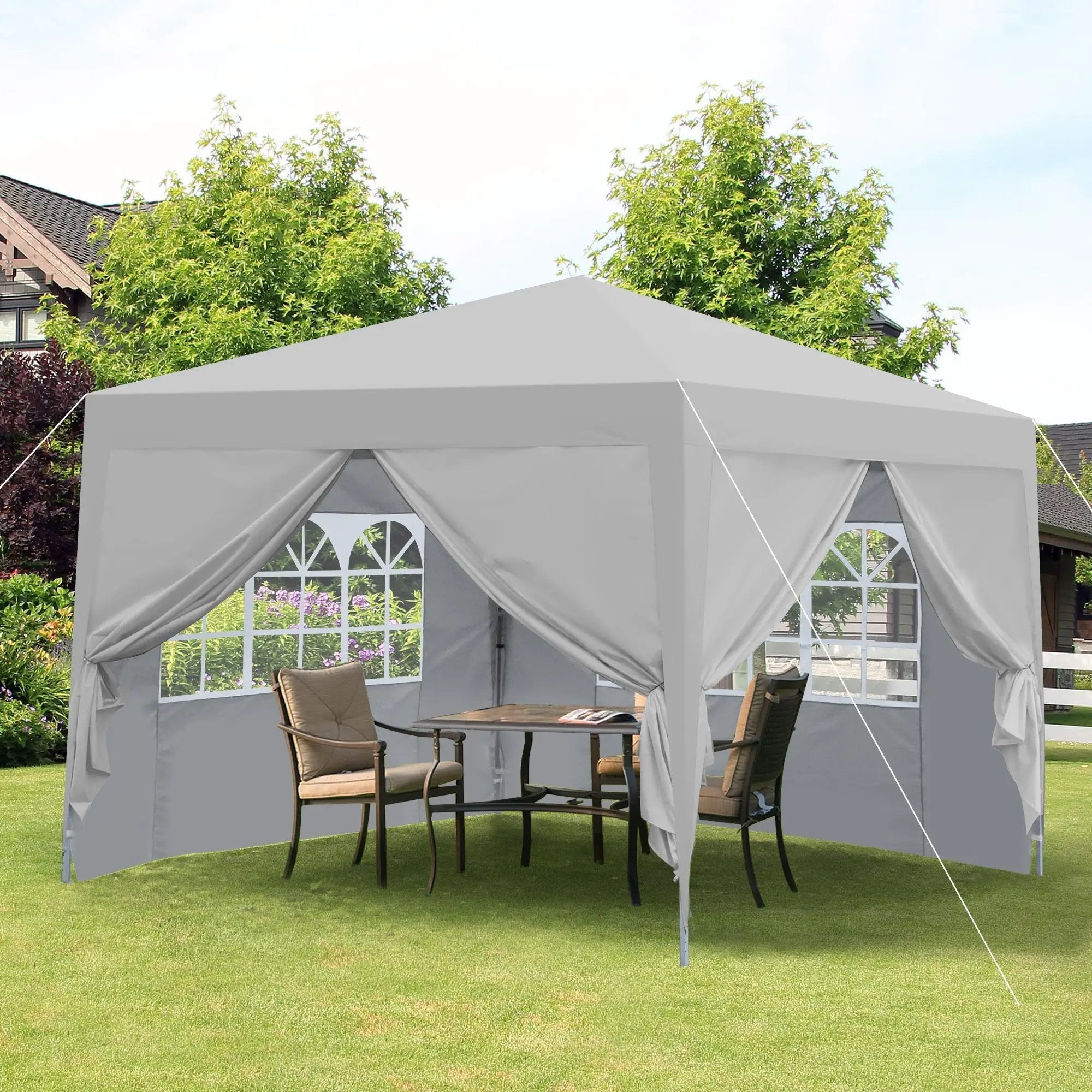 Outdoor 10x 10Ft Pop Up Gazebo Canopy Tent with Removable Sidewalls by HouseOfZazla