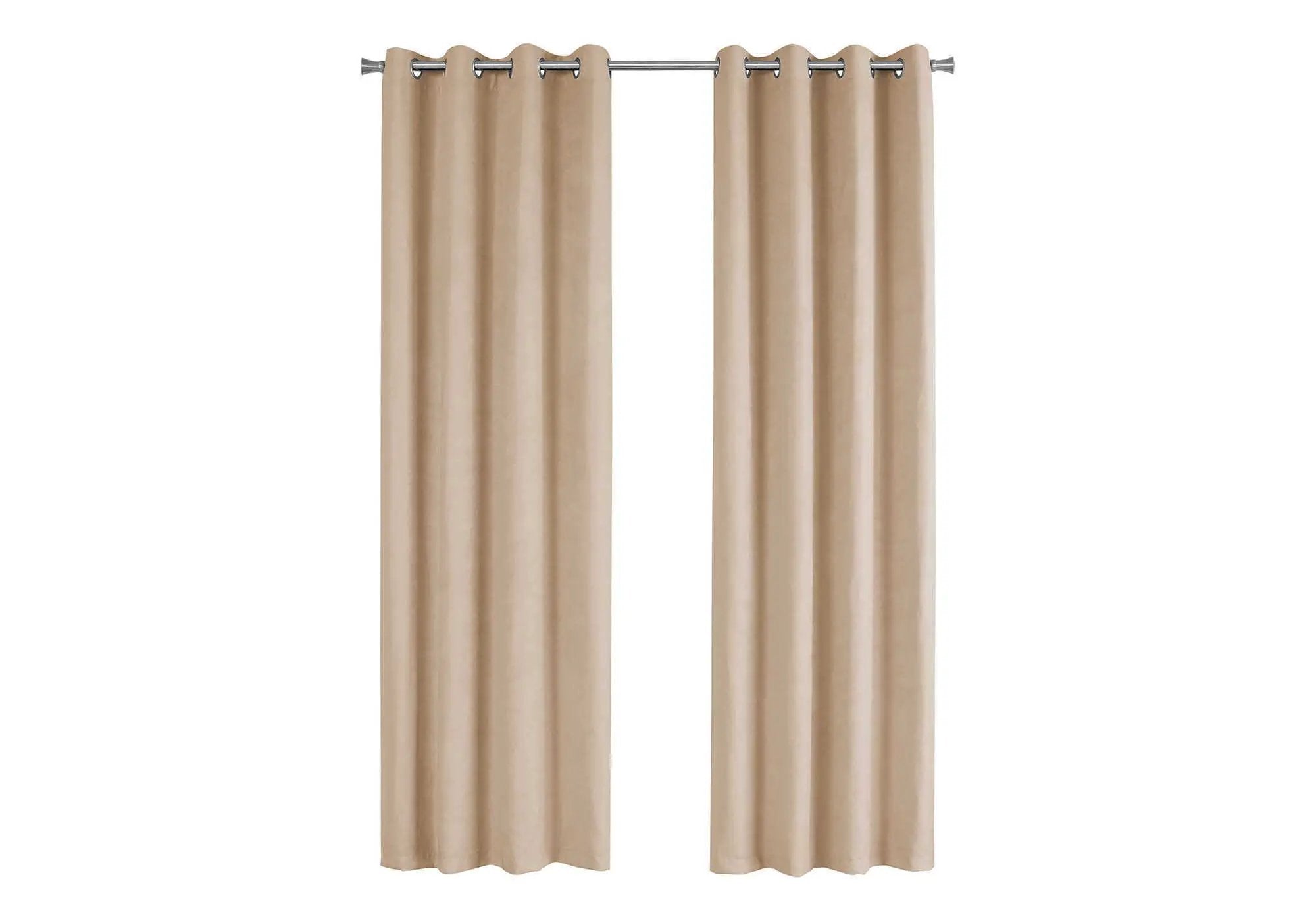 2 Pieces Set, Curtain Panel, Room Darkening, Grommet by Unique Piece Furniture
