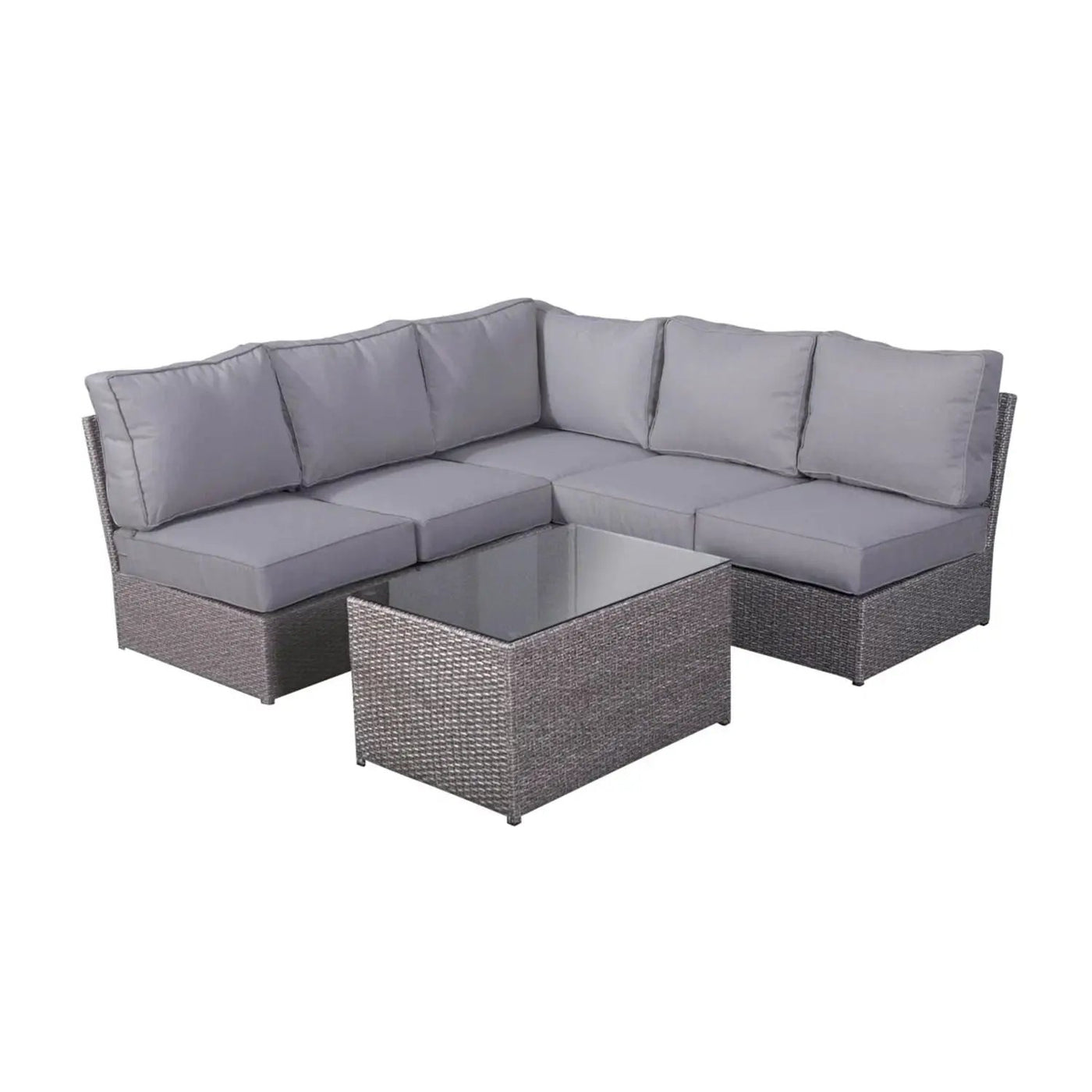 Comfortable Modern Patio Rattan Sectional Set With Cushions by Unique Piece Furniture