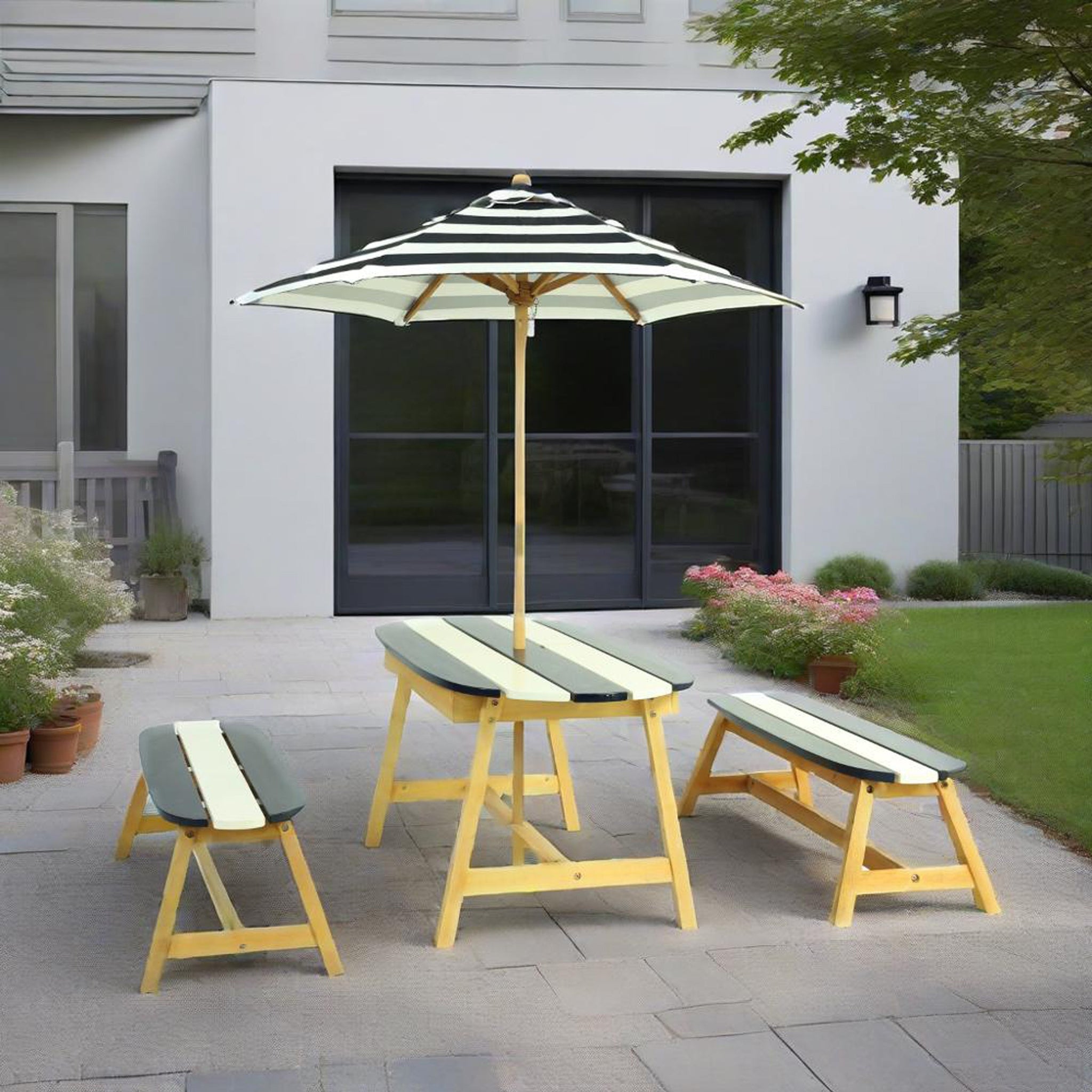 Naturally Playful Kids Picnic Table with Umbrella by HouseOfZazla