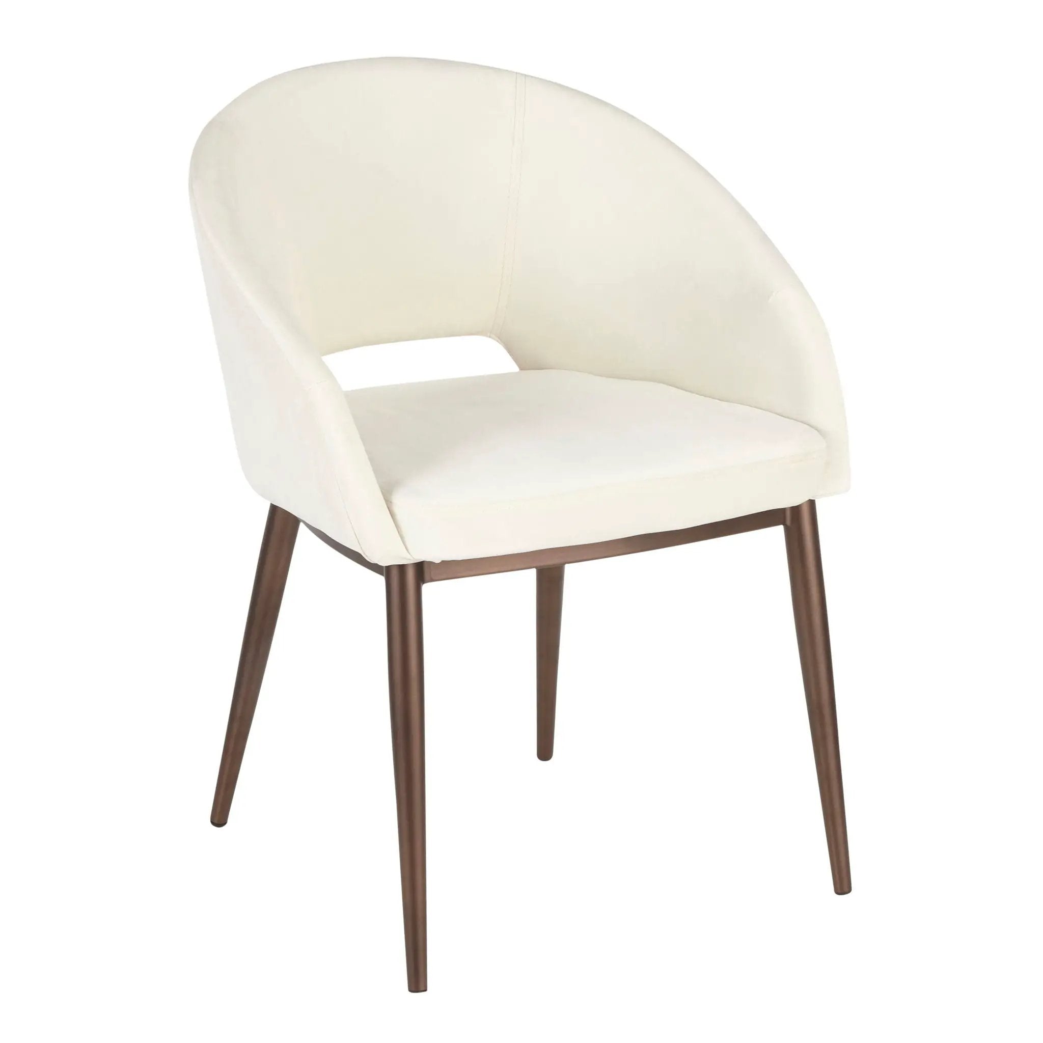 Renee - Contemporary Chair - Cream / Copper by HouseOfZazla