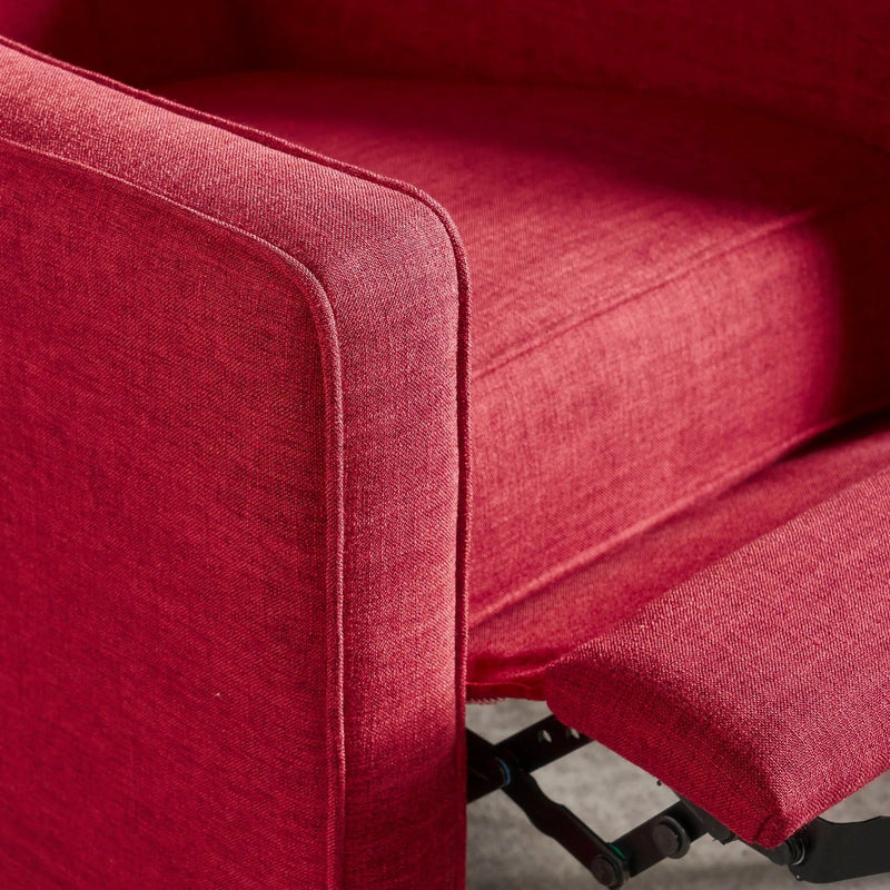 Mid-Century Modern Recliner With Button Tufted Waffle Stitch by Unique Piece Furniture