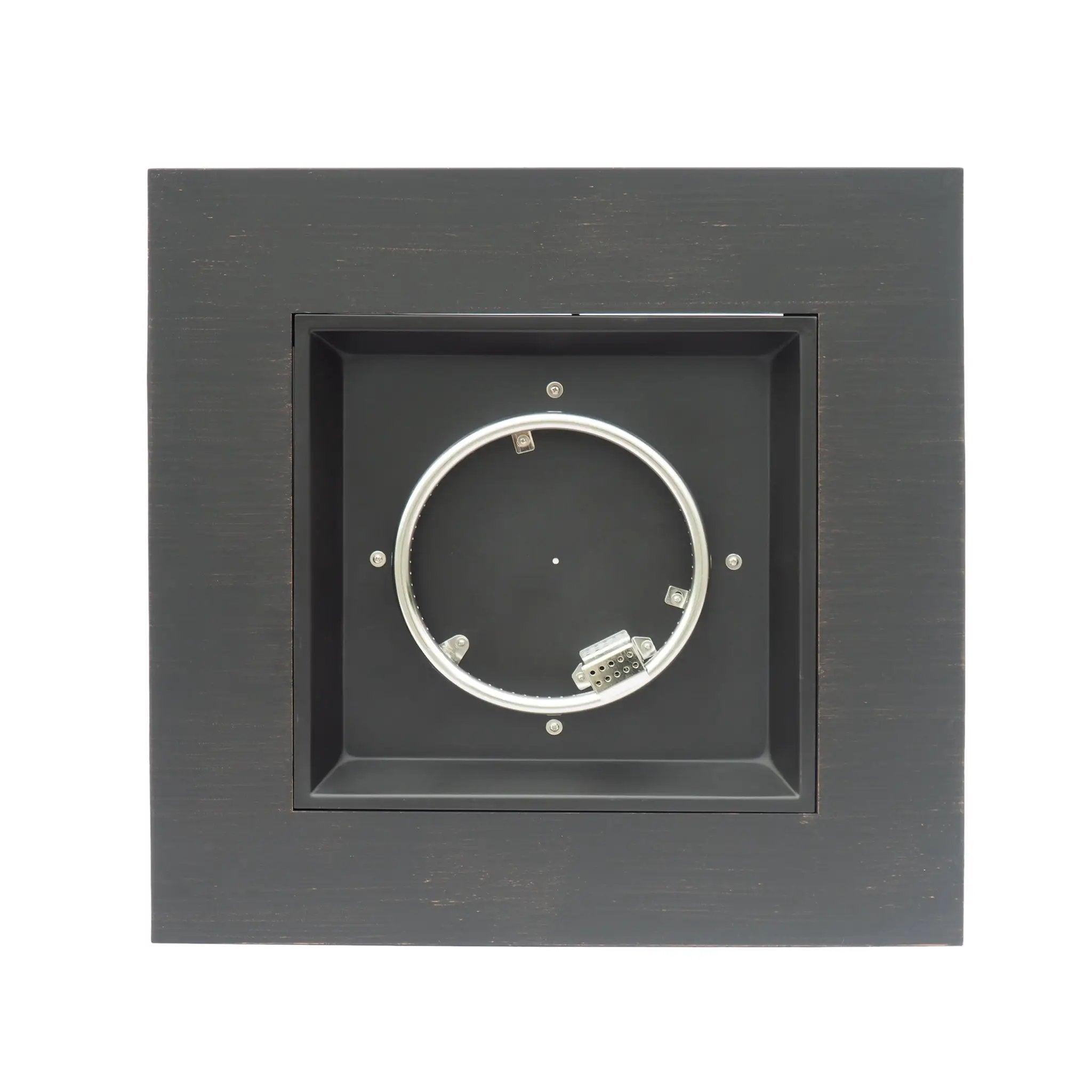 33" Outdoor Iron Square Propane Fire Pit - Brushed Brown by HouseOfZazla