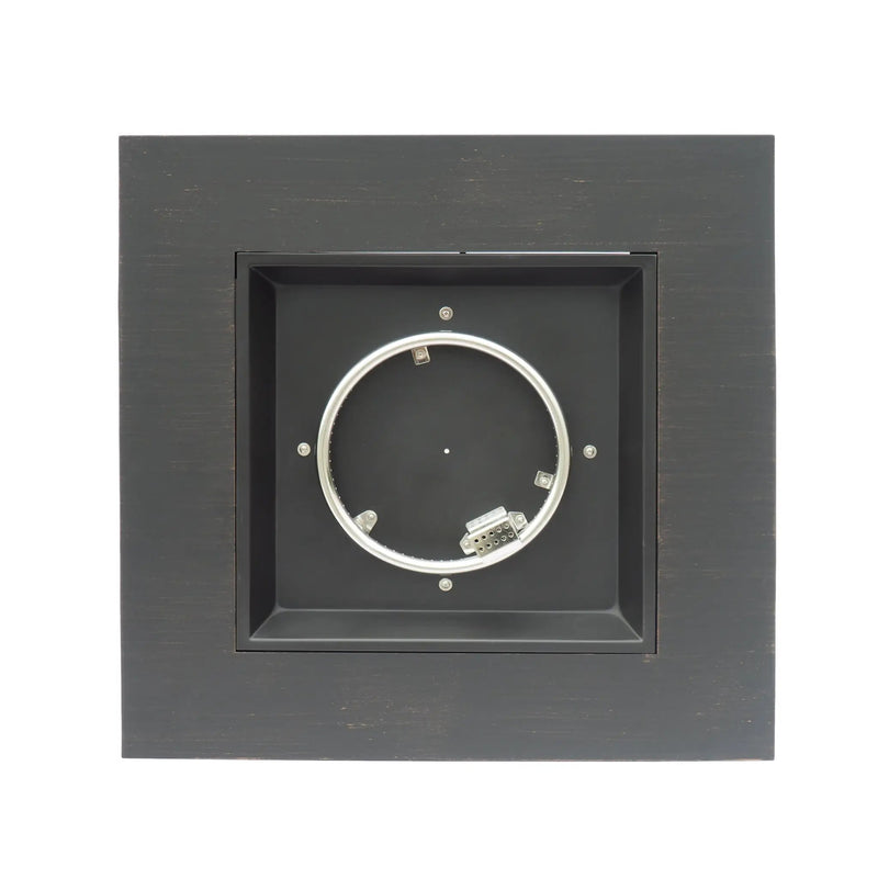 33" Outdoor Iron Square Propane Fire Pit - Brushed Brown by HouseOfZazla