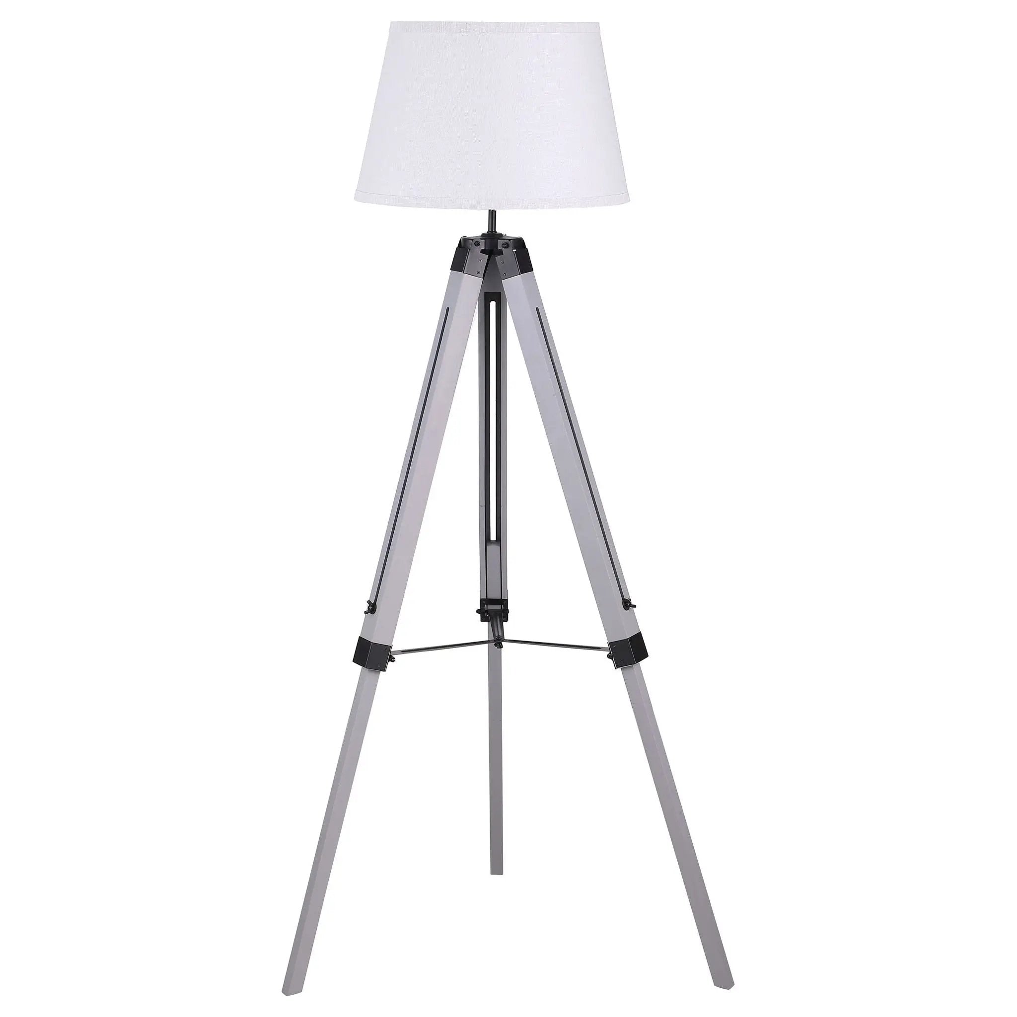 Dayton 56-inch Empire Shade Metal Tripod Floor Lamp Grey by Unique Piece Furniture