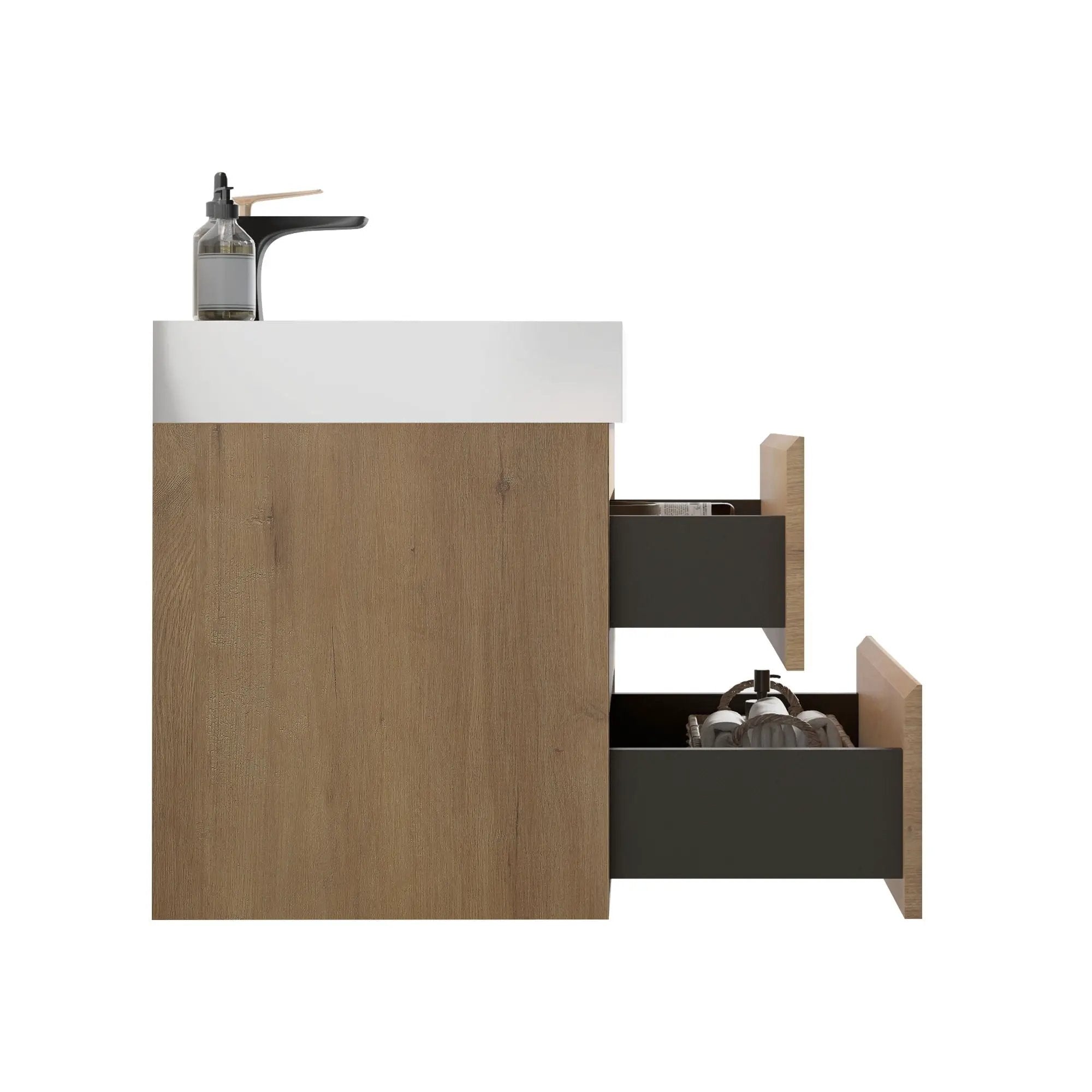 Alice - Bathroom Vanity With Sink, Large Storage Wall Mounted Floating Bathroom Vanity For Modern Bathroom by Unique Piece Furniture