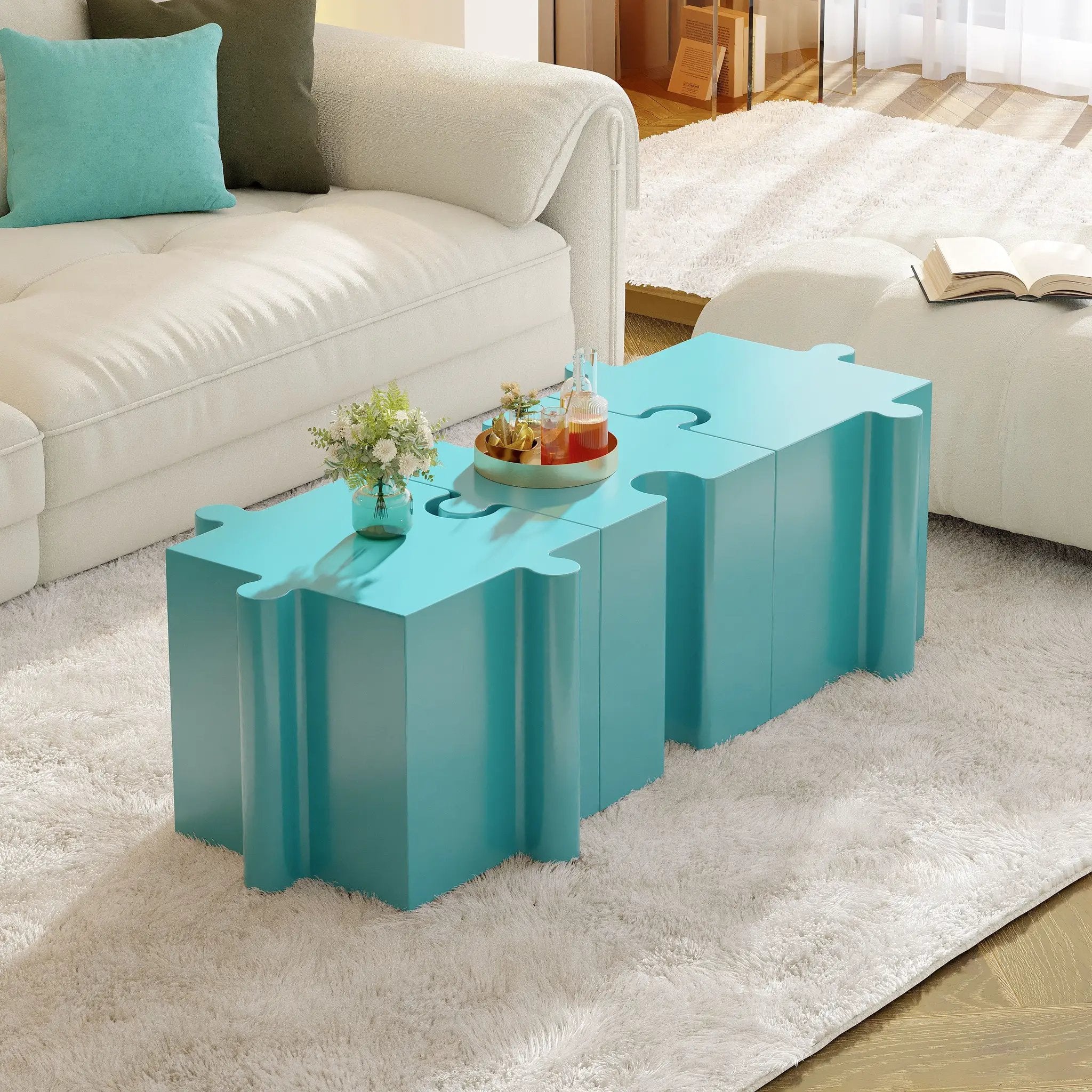 Puzzle Art Side Table by HouseOfZazla