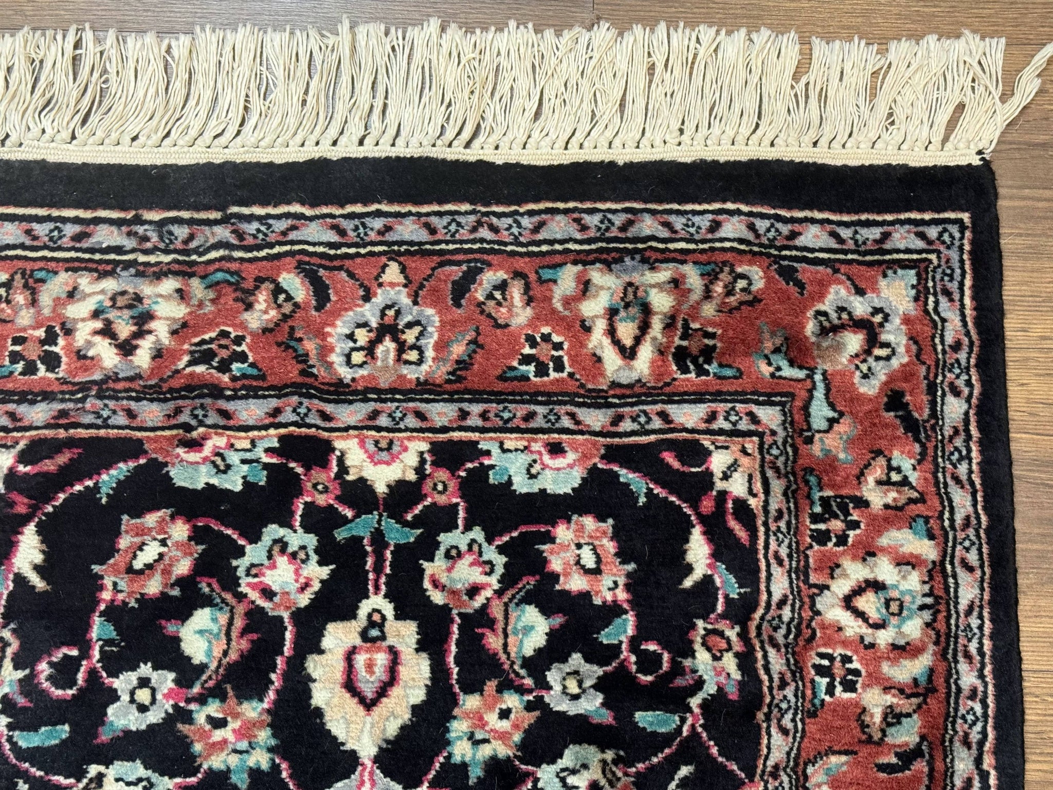 Pak Persian Runner Rug 2.8 x 10, Dark Blue, Floral Allover, Wool by Jewel Rugs