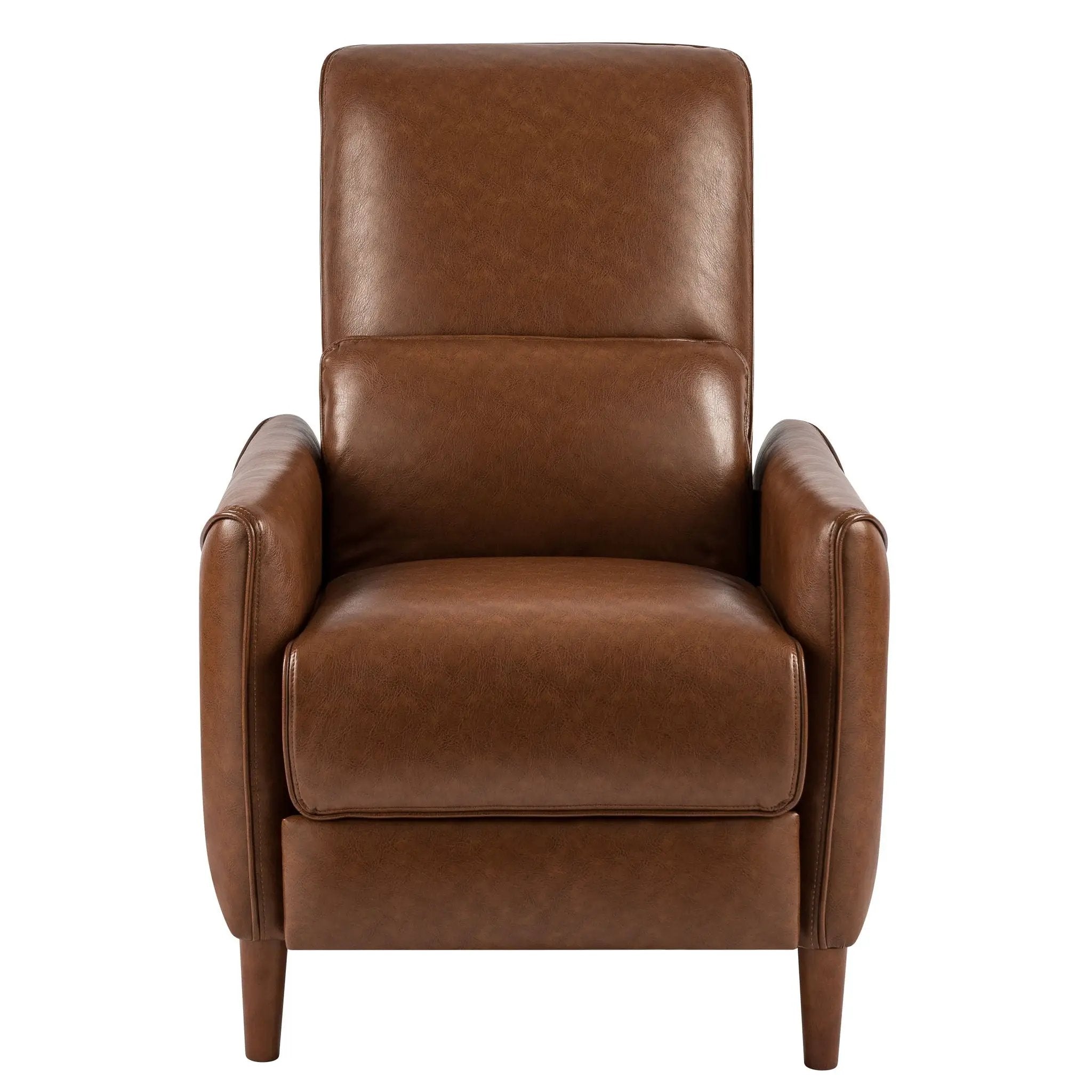 Upholstered Push Recliner Chair With Rubber Wood Legs For Living Room by HouseOfZazla