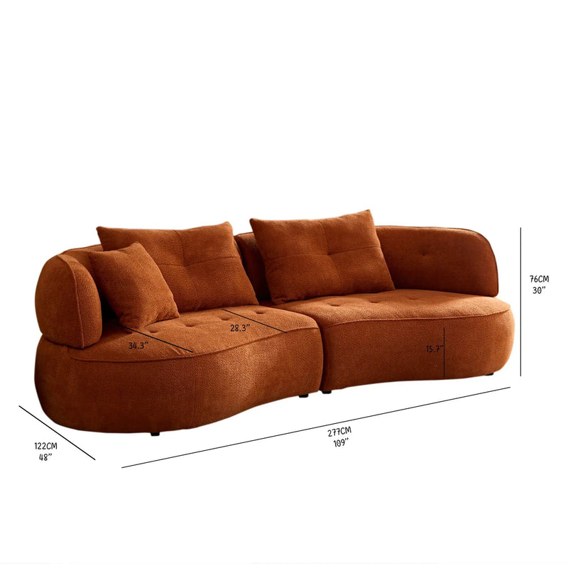 Modular Sofa, Durable Fabric, Solid Wood Frame, High Density Sponge Padding, Seating For 4 by HouseOfZazla