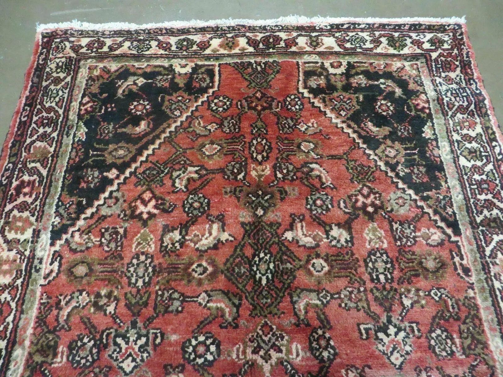 Persian Runner Rug 3.8 x 10, Red, Vintage by Jewel Rugs