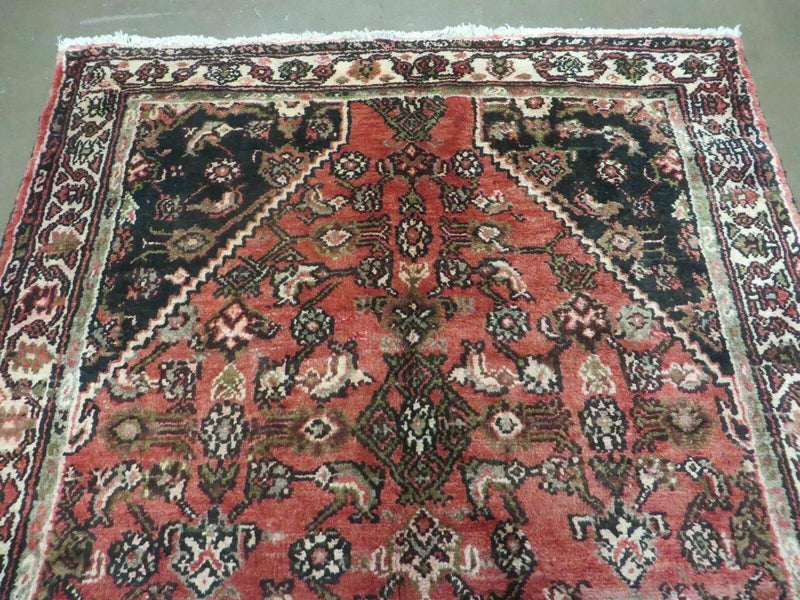 Persian Runner Rug 3.8 x 10, Red, Vintage by Jewel Rugs