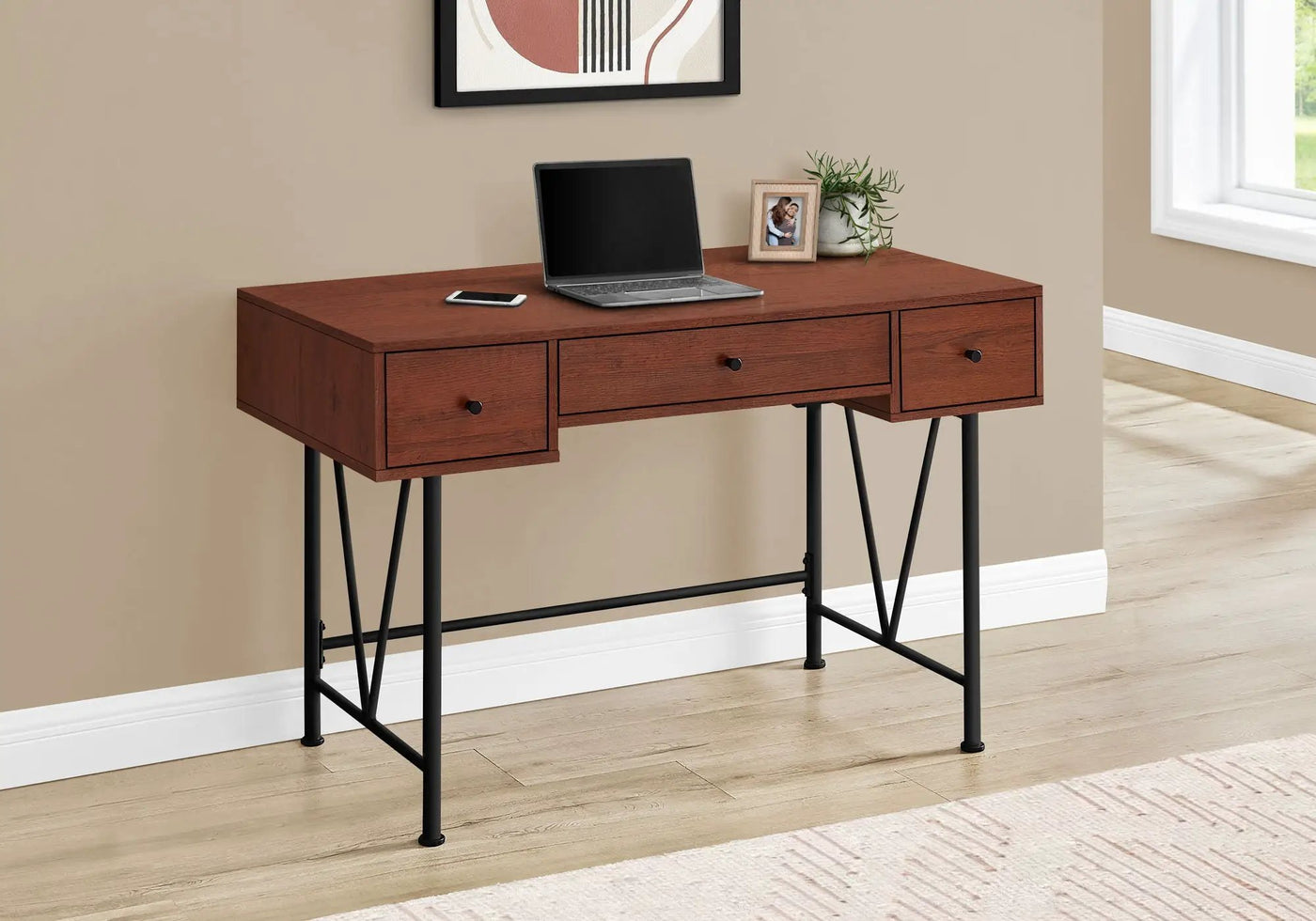 Computer Desk For Home Office, Stylish Design, Storage Drawers, Transitional by Unique Piece Furniture