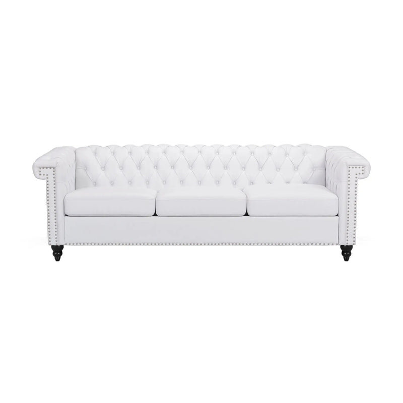 Chesterfield Style 3 Seater Sofa With Deep Button Tufting by HouseOfZazla