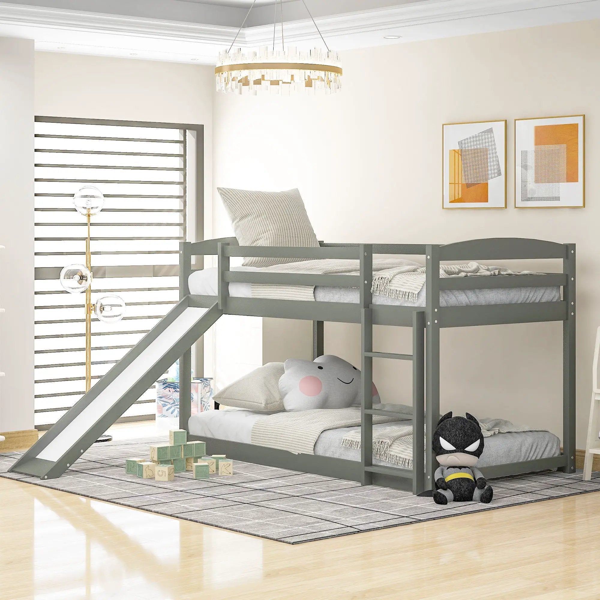 Durable Bunk Bed With Convertible Slide And Ladder by Unique Piece Furniture