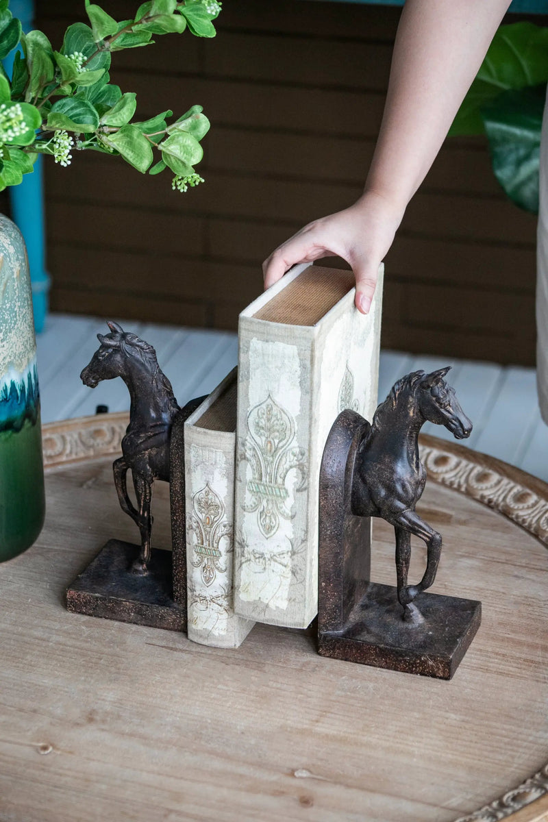 S/2 5x4x10.5' Trotting Horse Bookends by HouseOfZazla