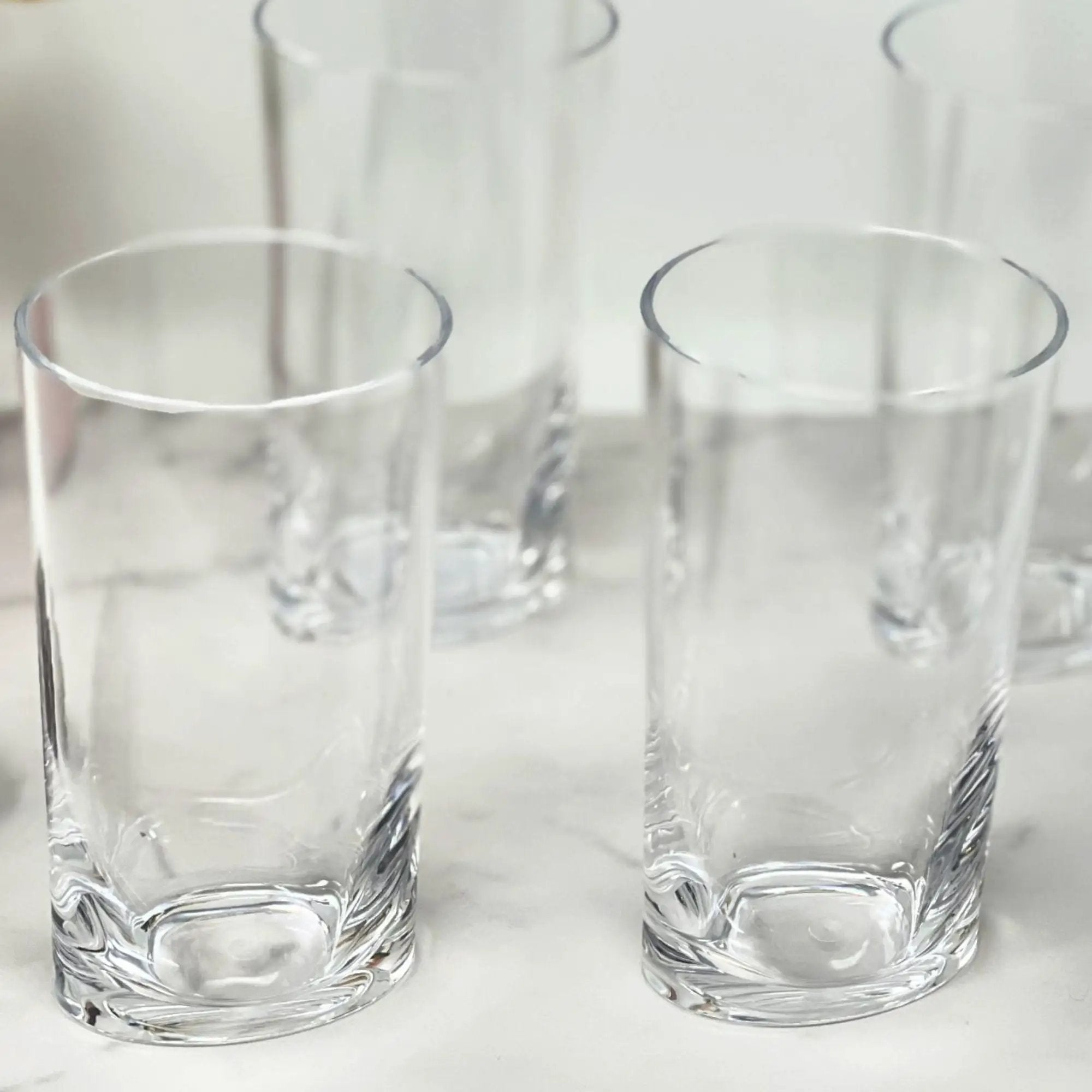 Halo - Leading Ware Oval Tritan Glasses (Set of 4) Hi Ball 15Oz Plastic Bpa Free - Clear by HouseOfZazla