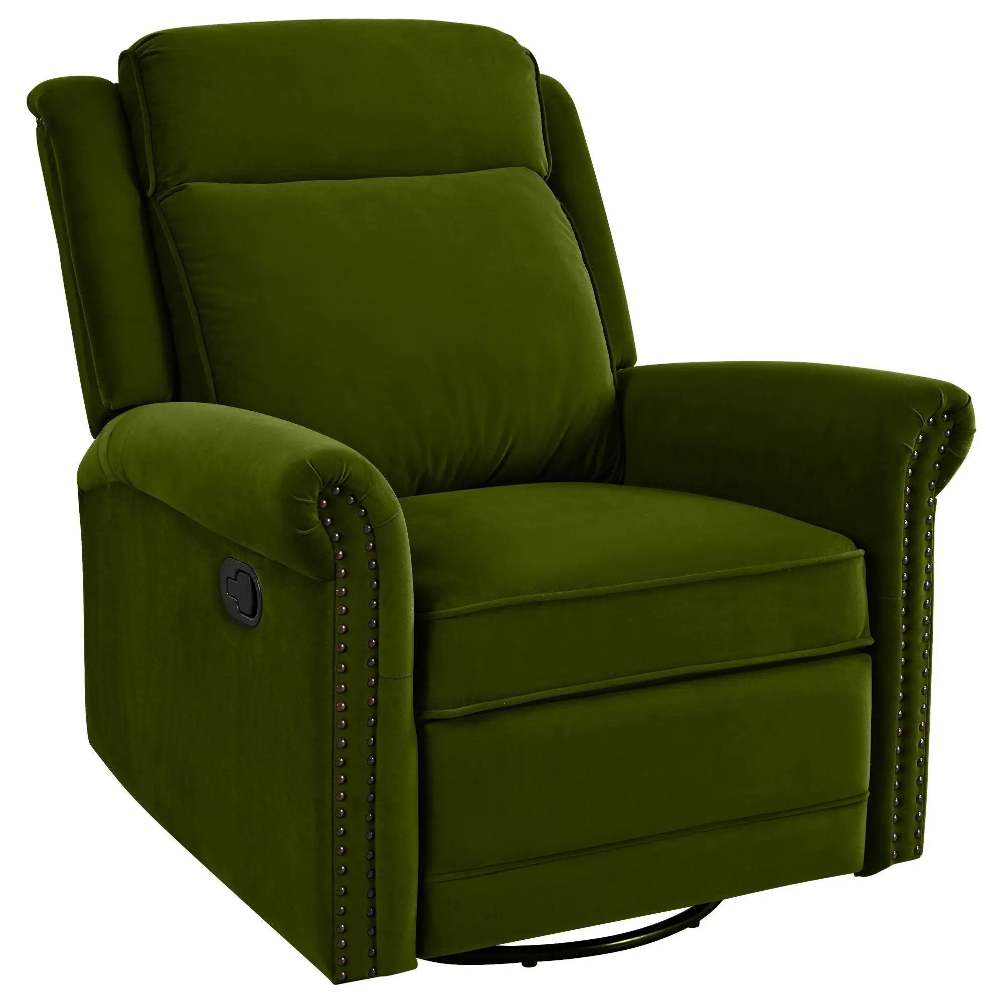 360 Degrees Swivel Manual Rocking Recliner with Adjustable Backrest by HouseOfZazla