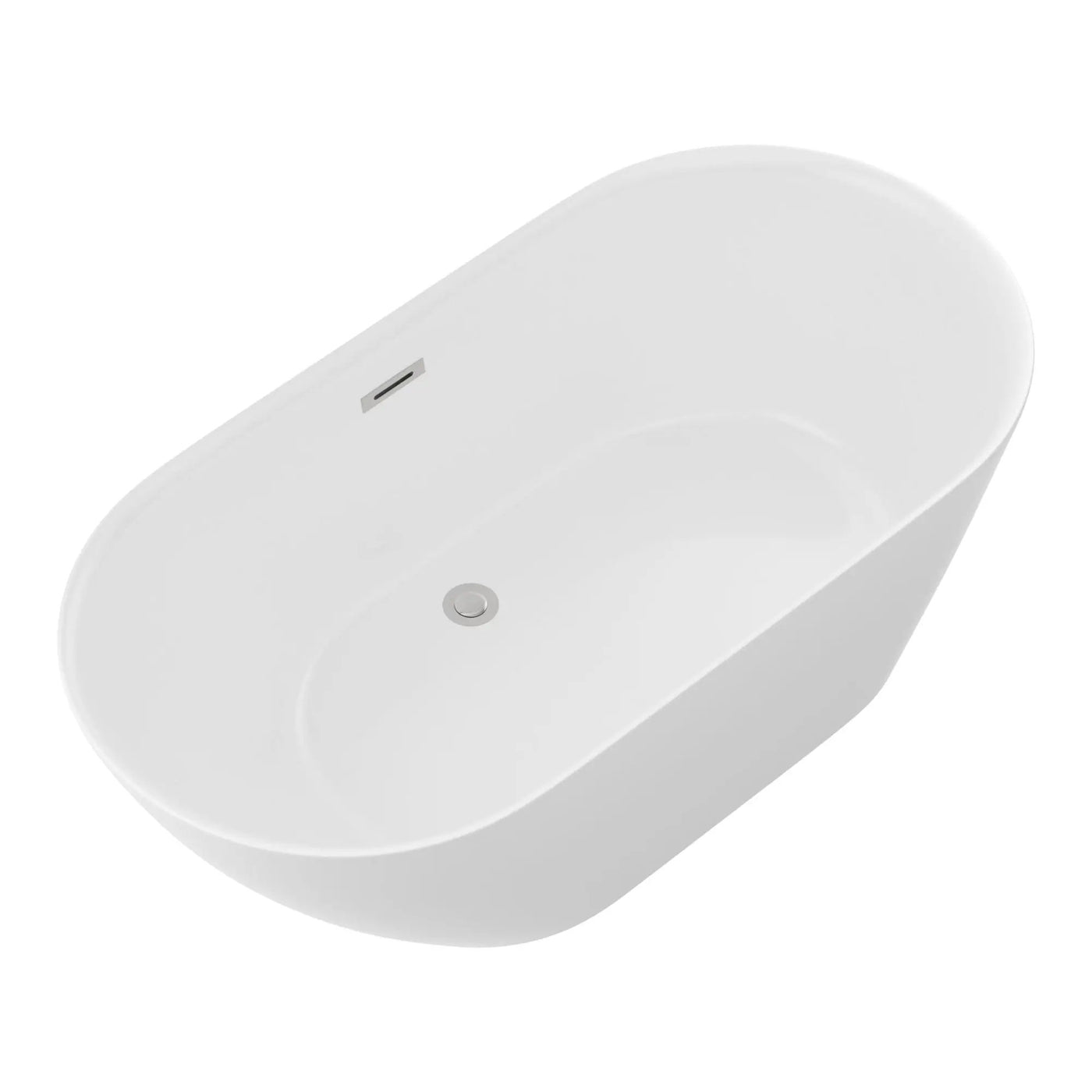 Glossy Freestanding Bathtub With Pop Up Drain by HouseOfZazla