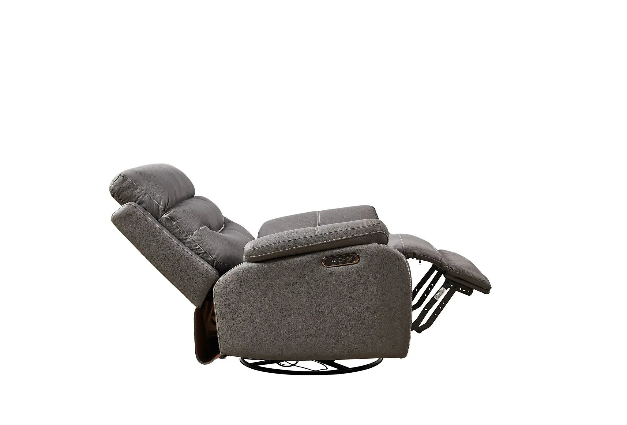 Liyasi - Dual Okin Motor Rocking And 240° Swivel Single Sofa Seat Recliner Chair Infinite Position, Head Rest With Power Function by Unique Piece Furniture