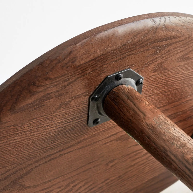 Center Table Low Table 100% Solid Oak Wood Top Plate Desk Pebble Shaped Natural Wooden Coffee Table - Walnut by HouseOfZazla